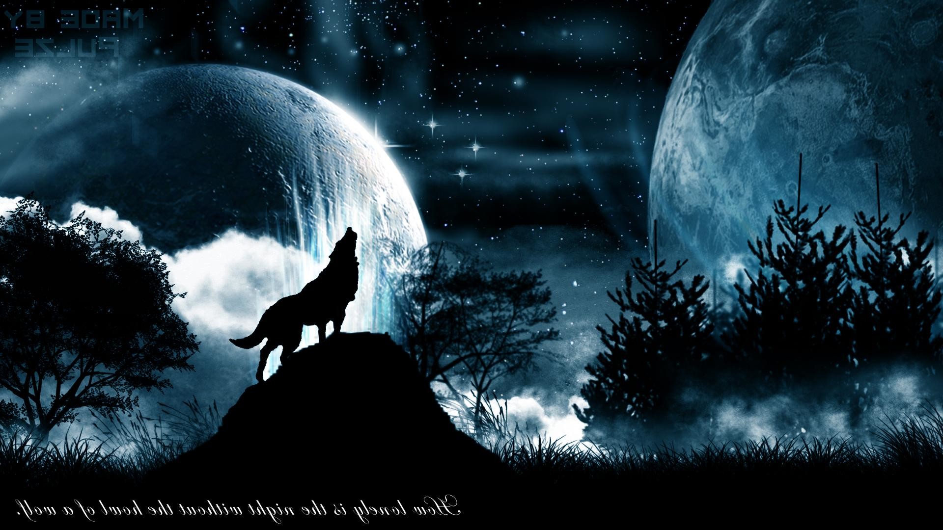 pack of wolves howling wallpaper