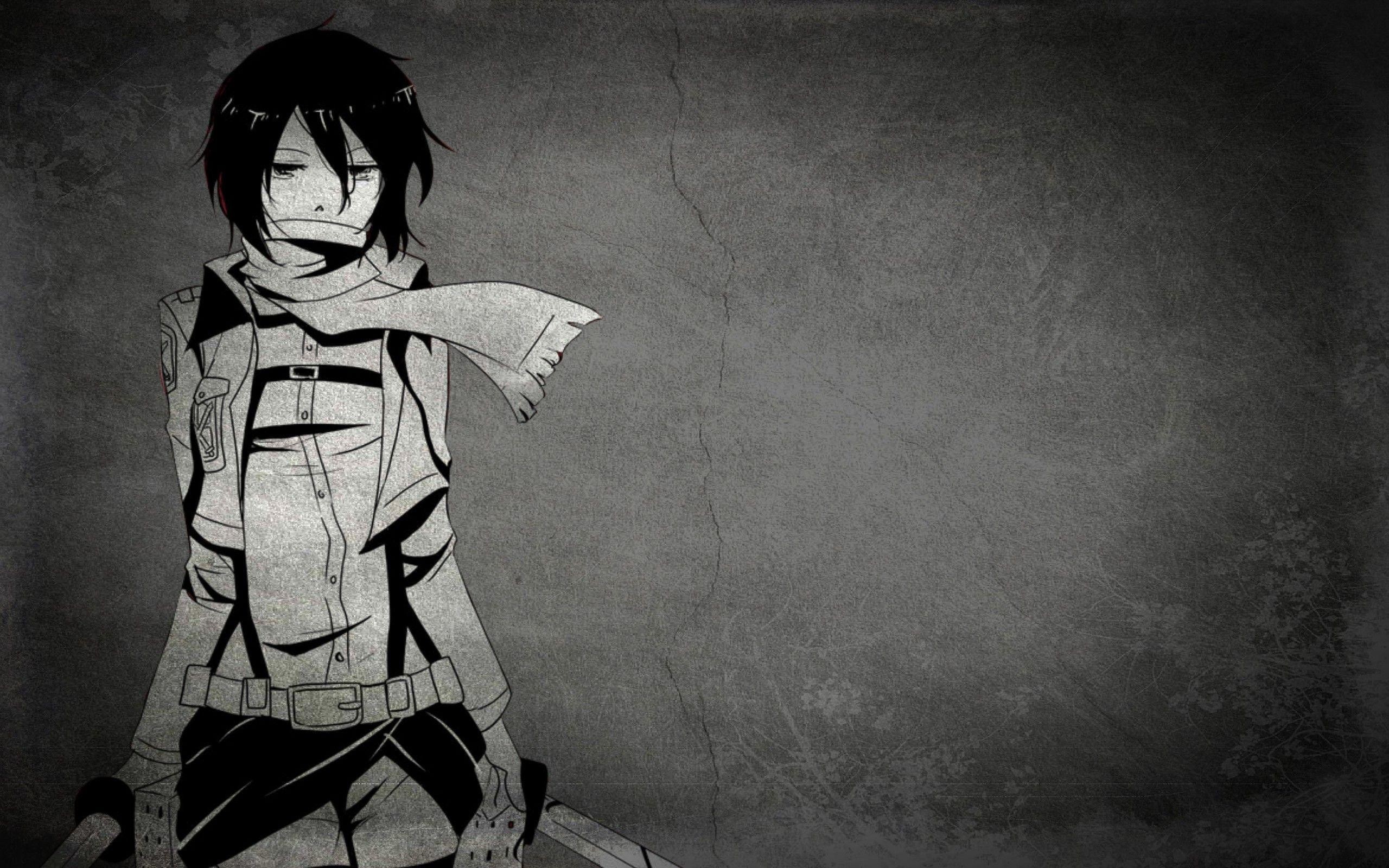 Black Anime, Sad Aesthetic HD wallpaper