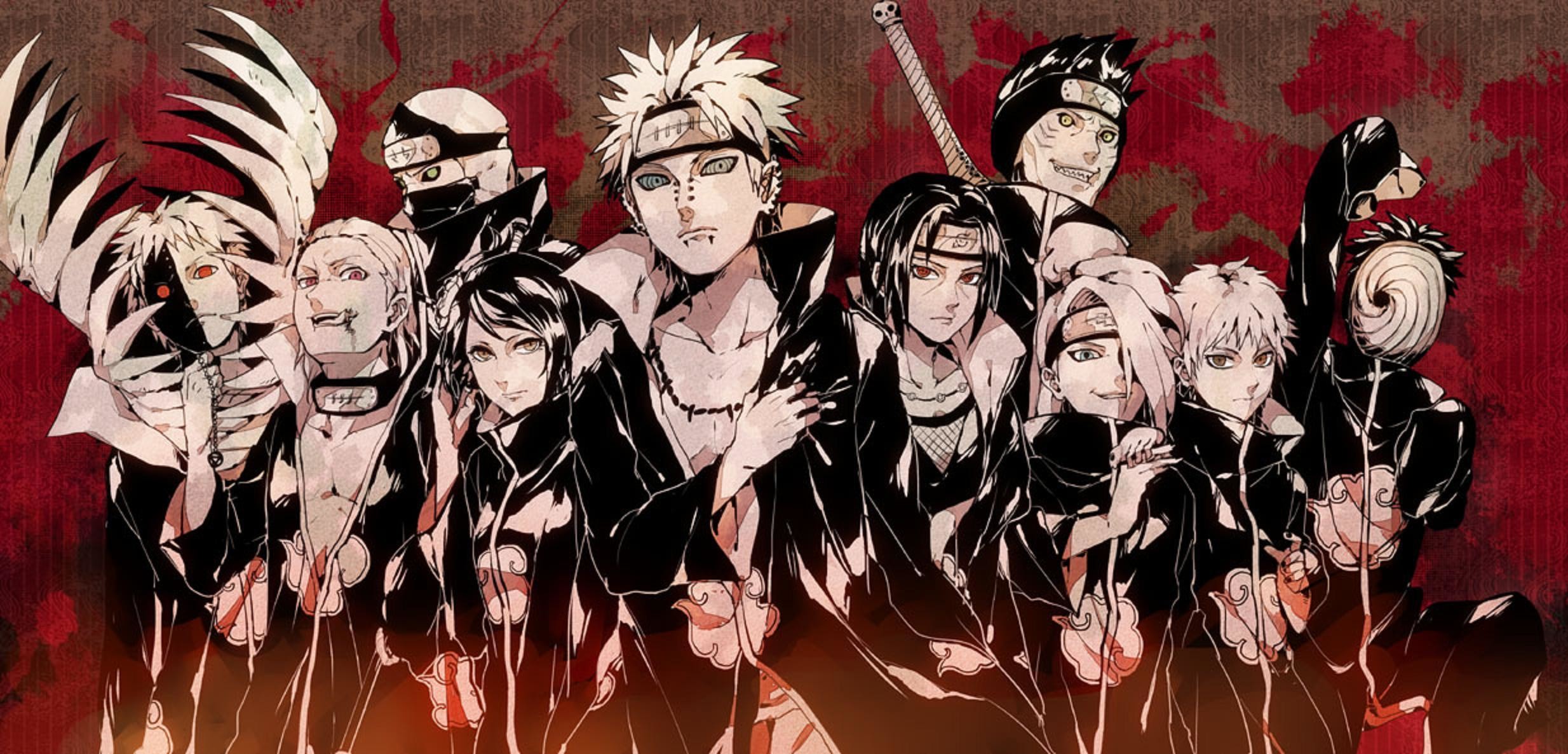 Akatsuki wallpaper i made last try in this style if it doesnt get much  Ill change back to the manga style  rNaruto