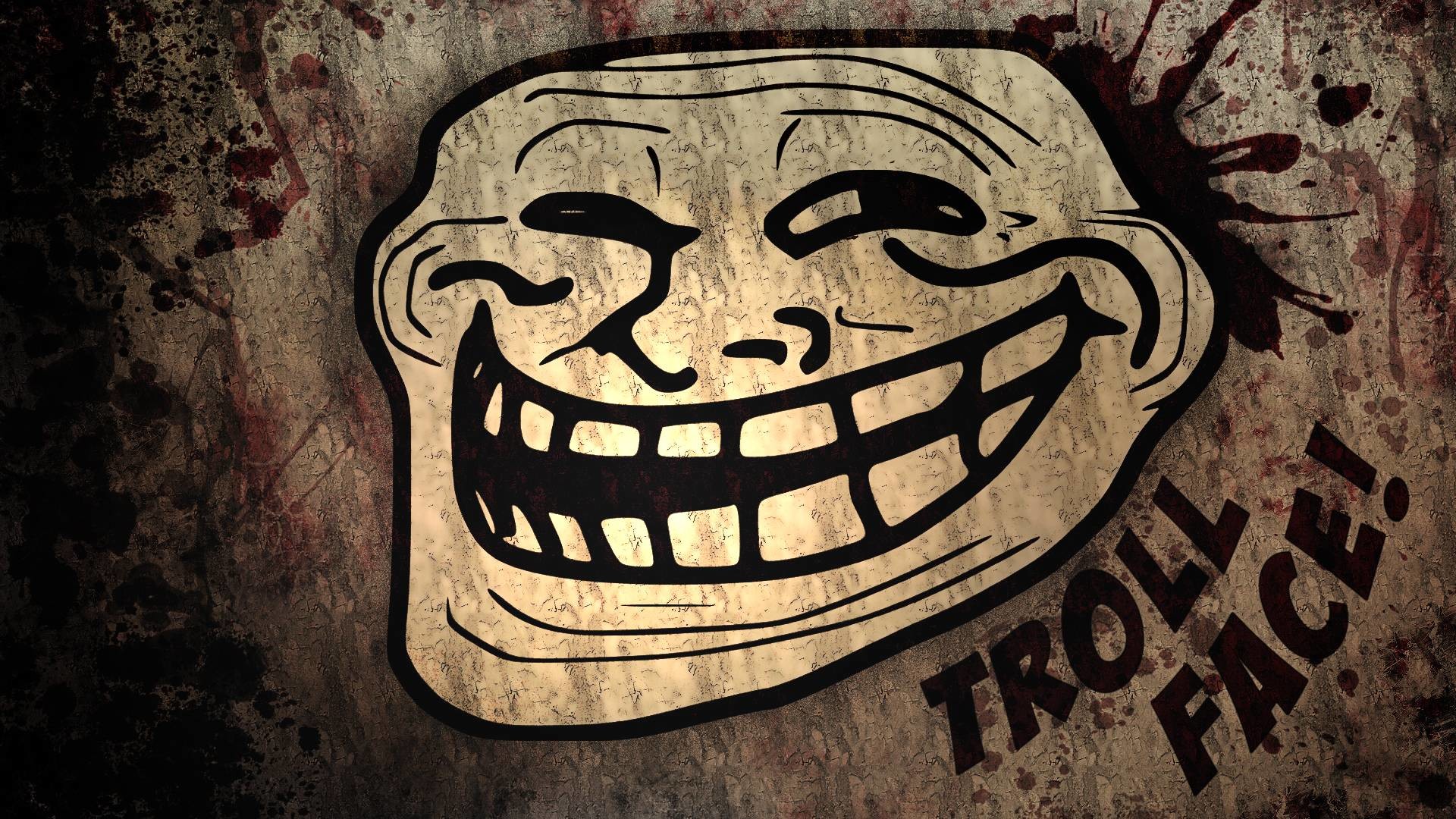 Scary Troll Face Green Style Background Stock Photo - Image of