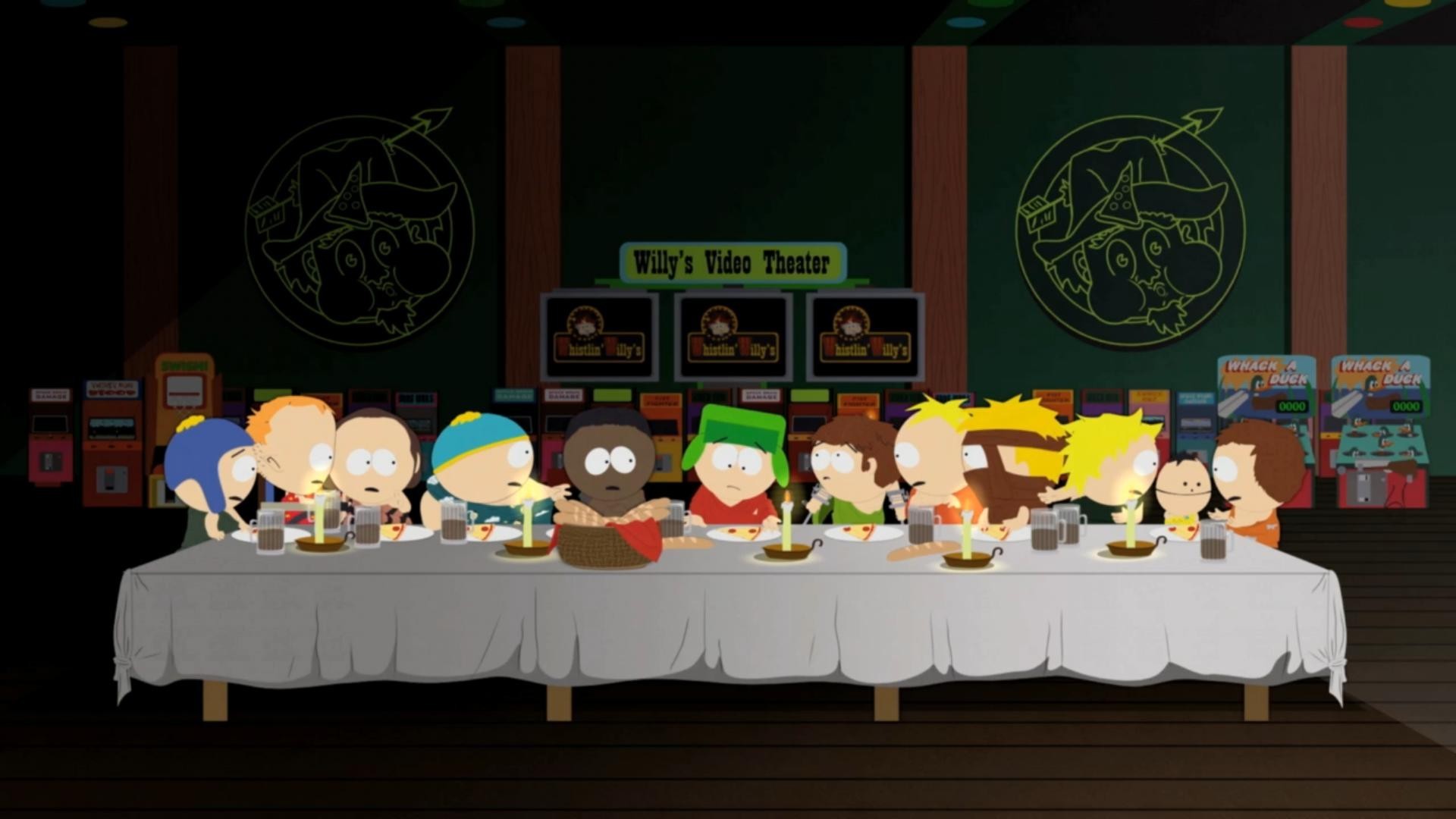 south park the last supper kyle broflovski eric cartman kenny mccormick  Wallpapers HD / Desktop and Mobile Backgrounds 1920x1080