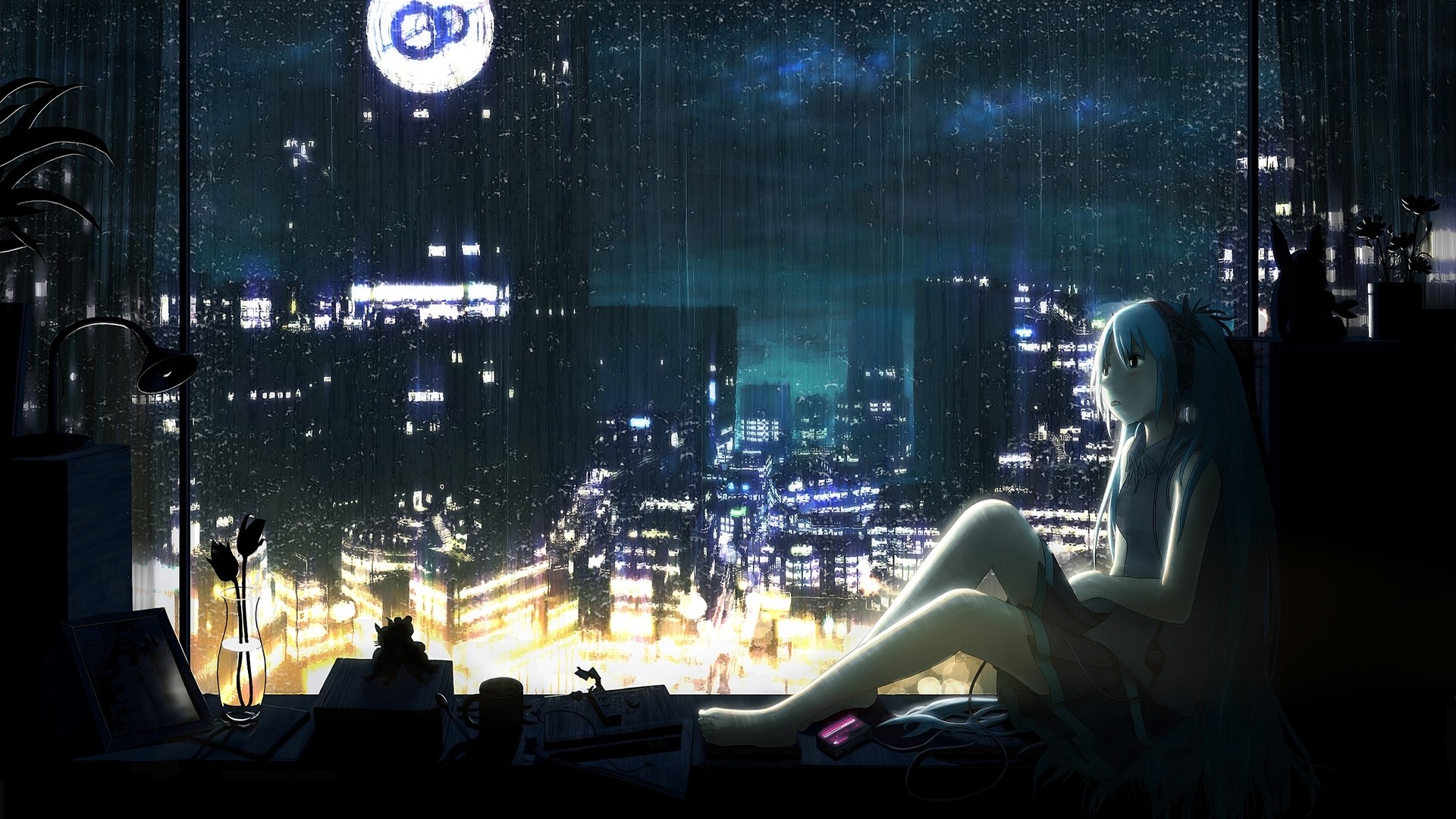 Awesome Anime Rain Wallpaper 42576 1920x1080