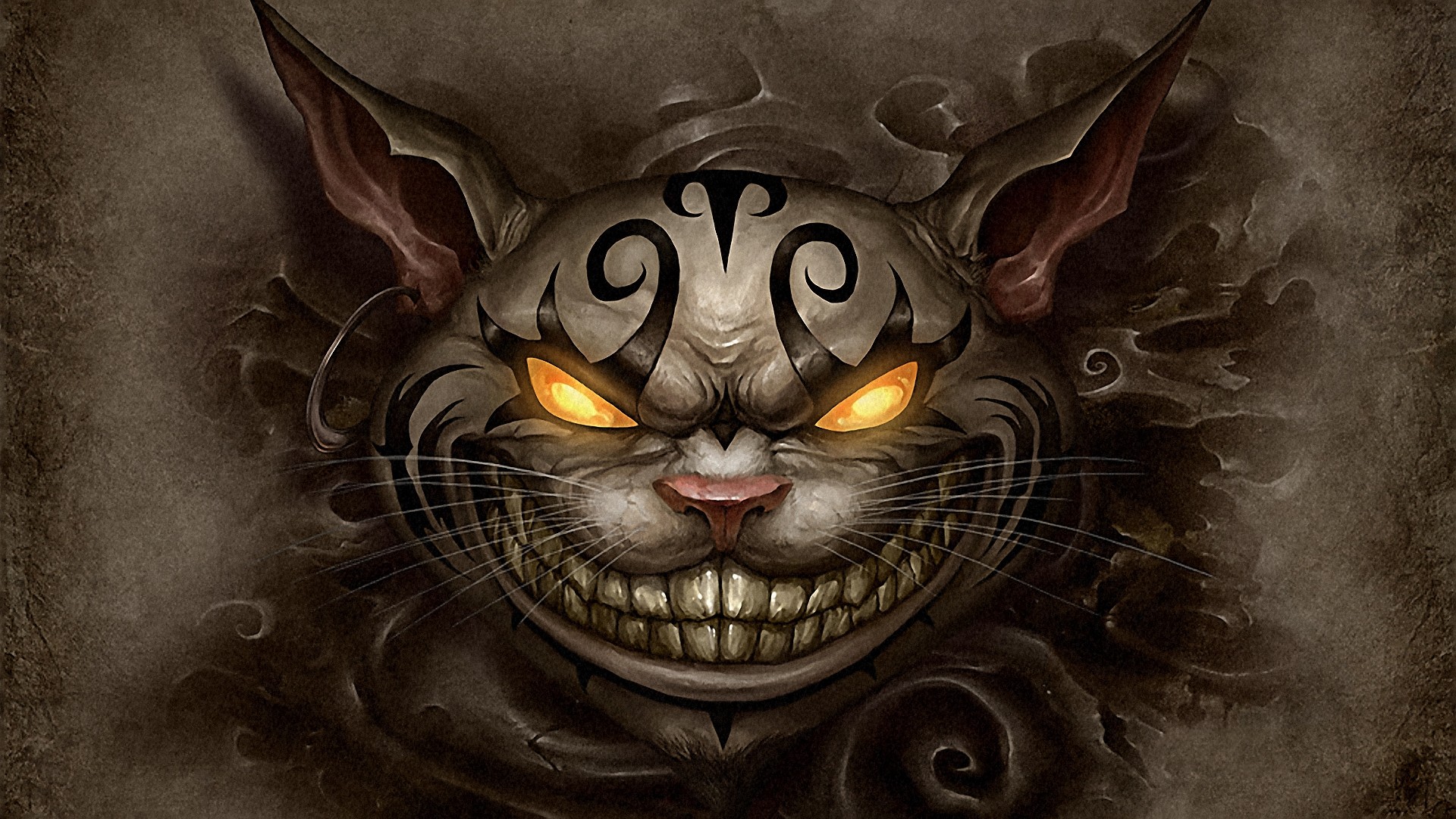 alice madness returns, cheshire cat, smile 1920x1080