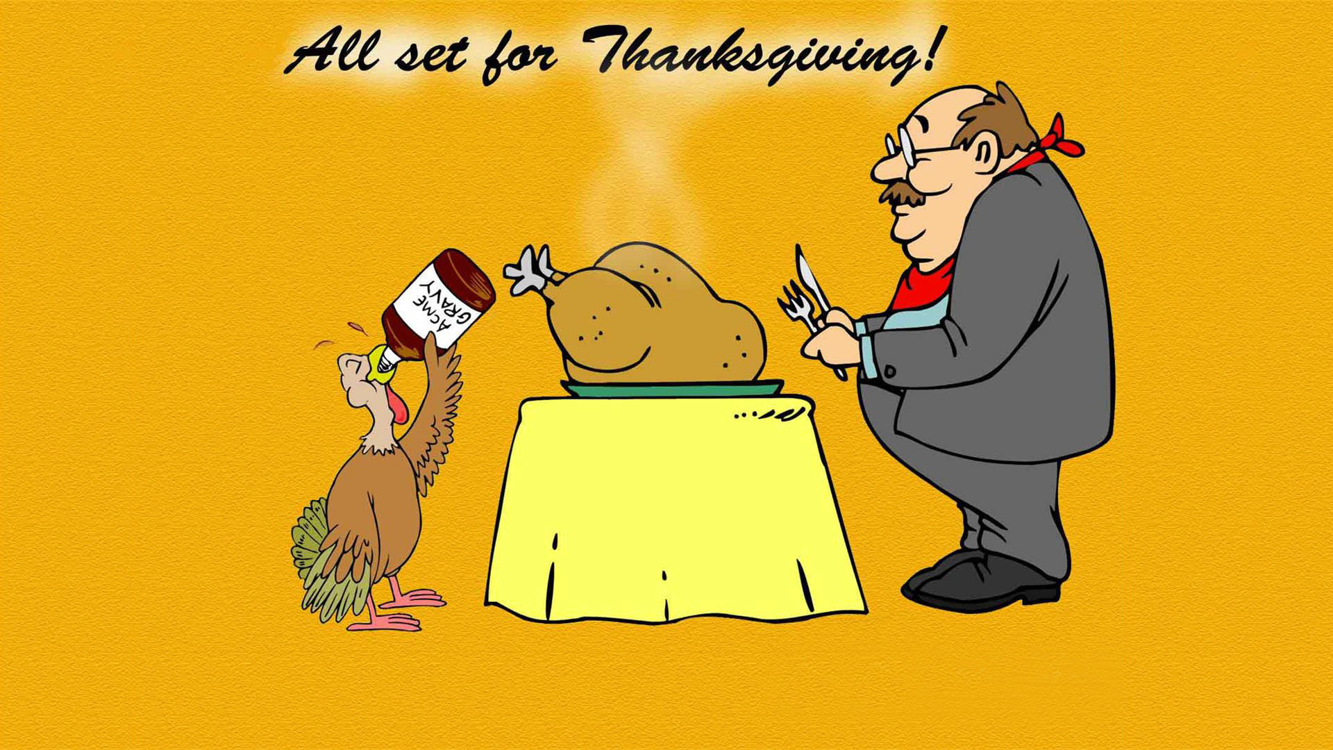 1080p Cartoon Thanksgiving Wallpaper 1920x1080