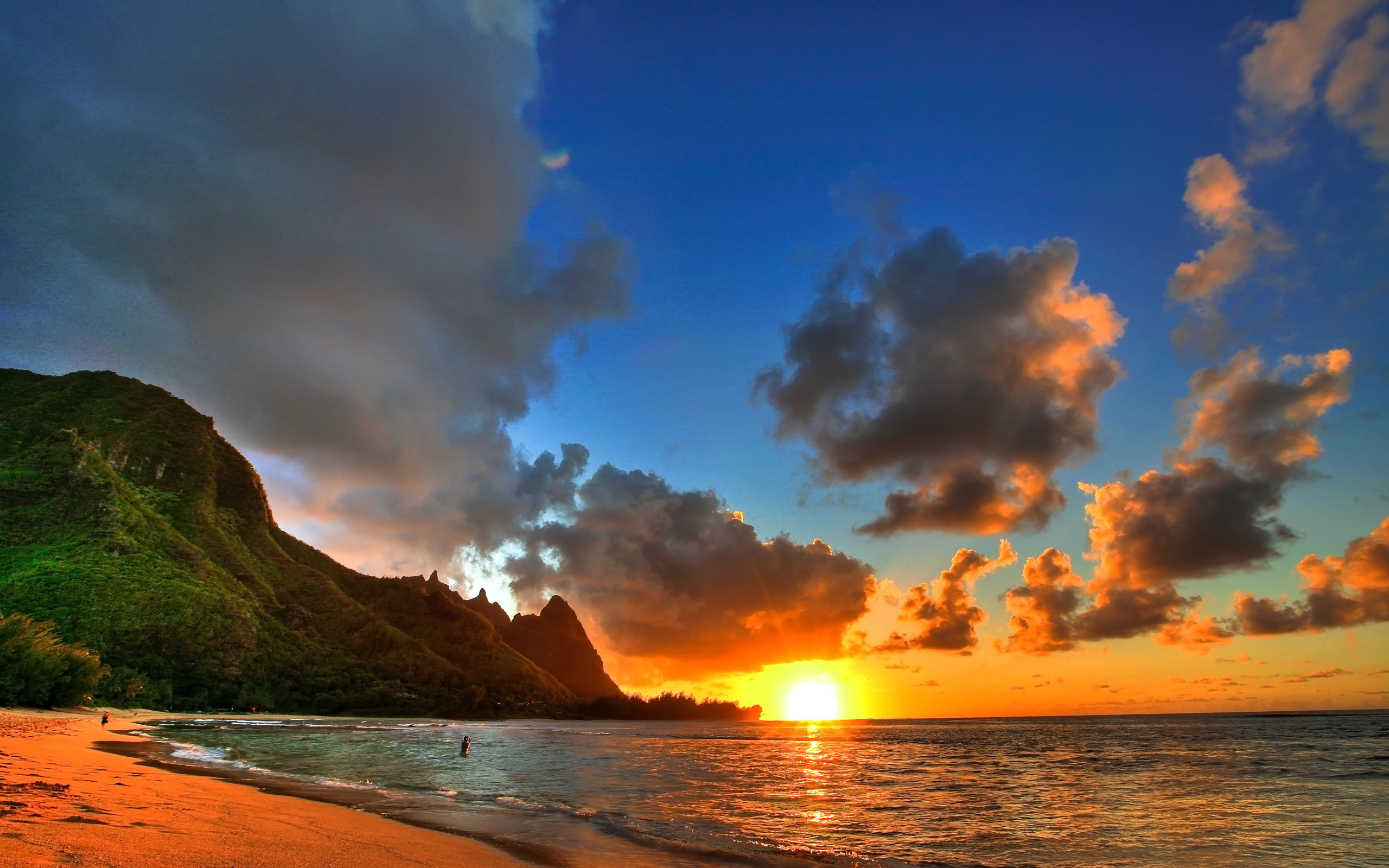 amazing hawaii beach sunset wallpaper image 2560x1600