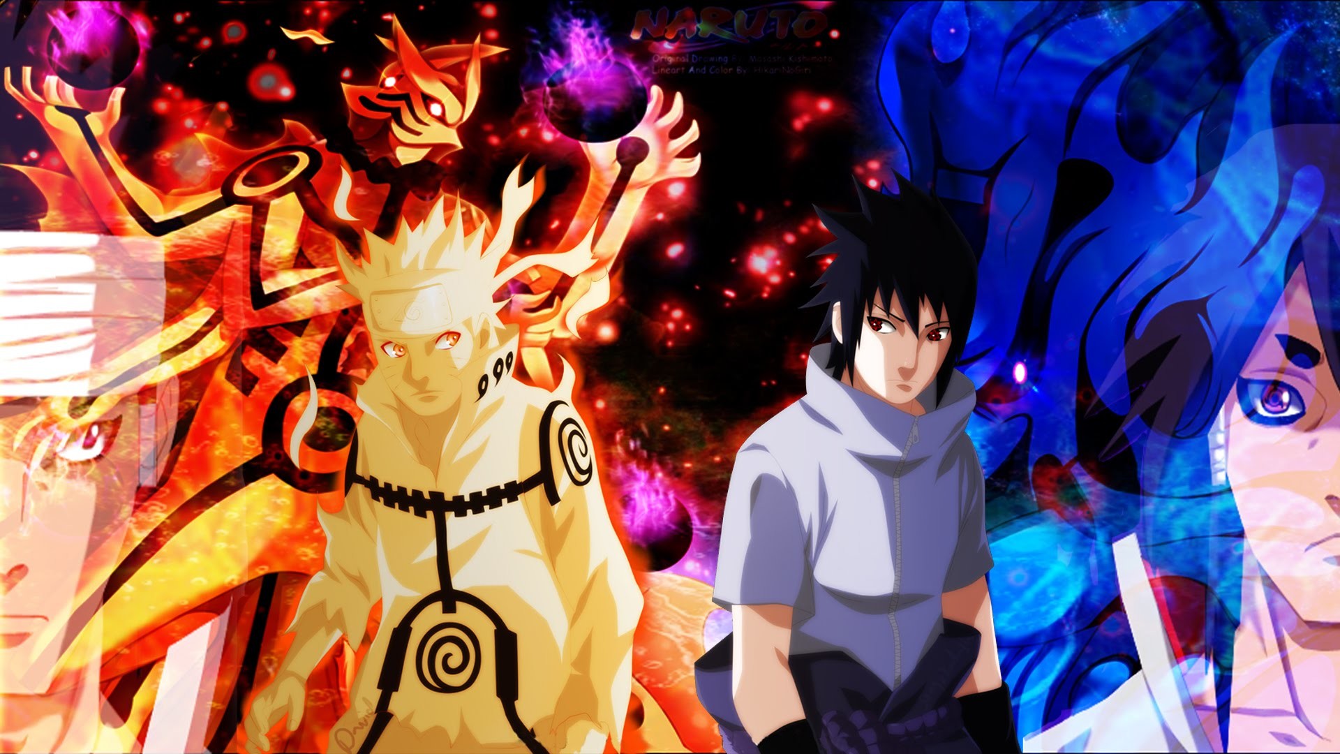 Naruto-vs-Sasuke da imagem do videogame Naruto grátis para imprimir e  colorir