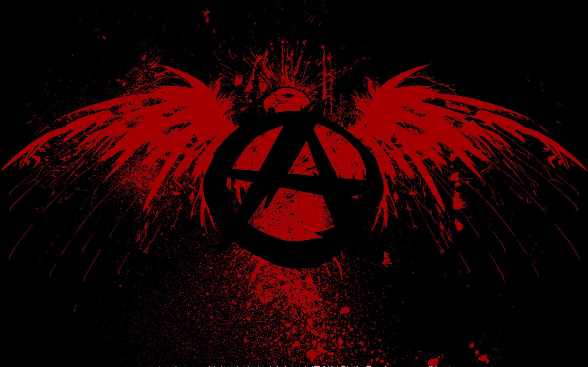 Знак анархии красный