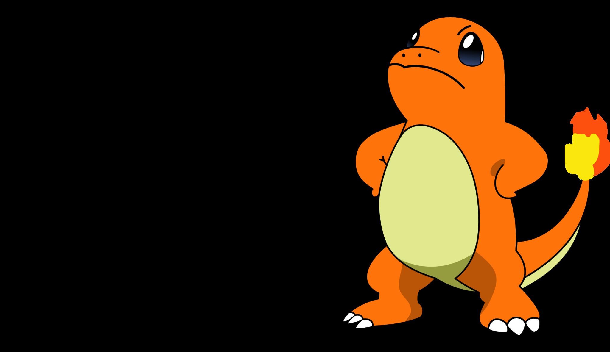 First I found a png of Charmander that I liked with a transparent backgroun...