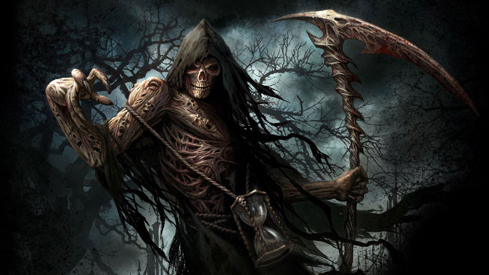 Grim Reaper With Wings Wallpaper For Iphone 1920x1080