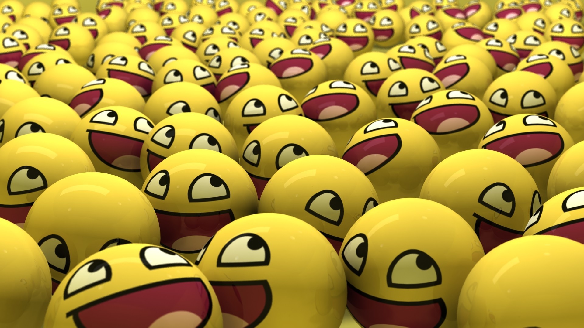 Awesome Smiley faces Wallpaper