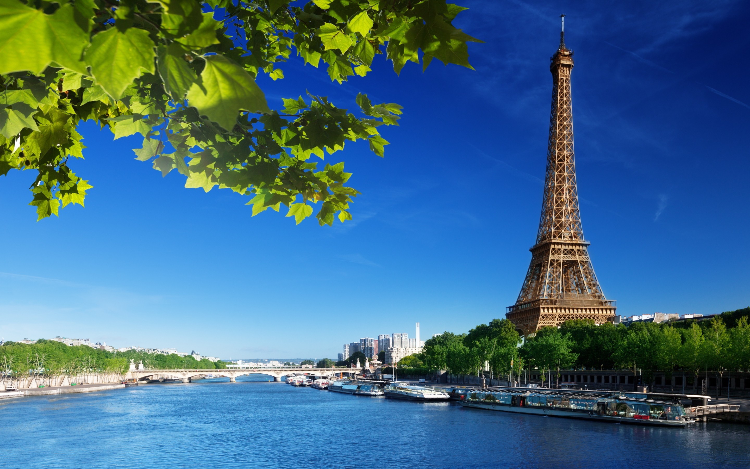 Paris Eiffel Tower River Seine Wallpaper Hd City 4k Wallp Daftsex Hd ...