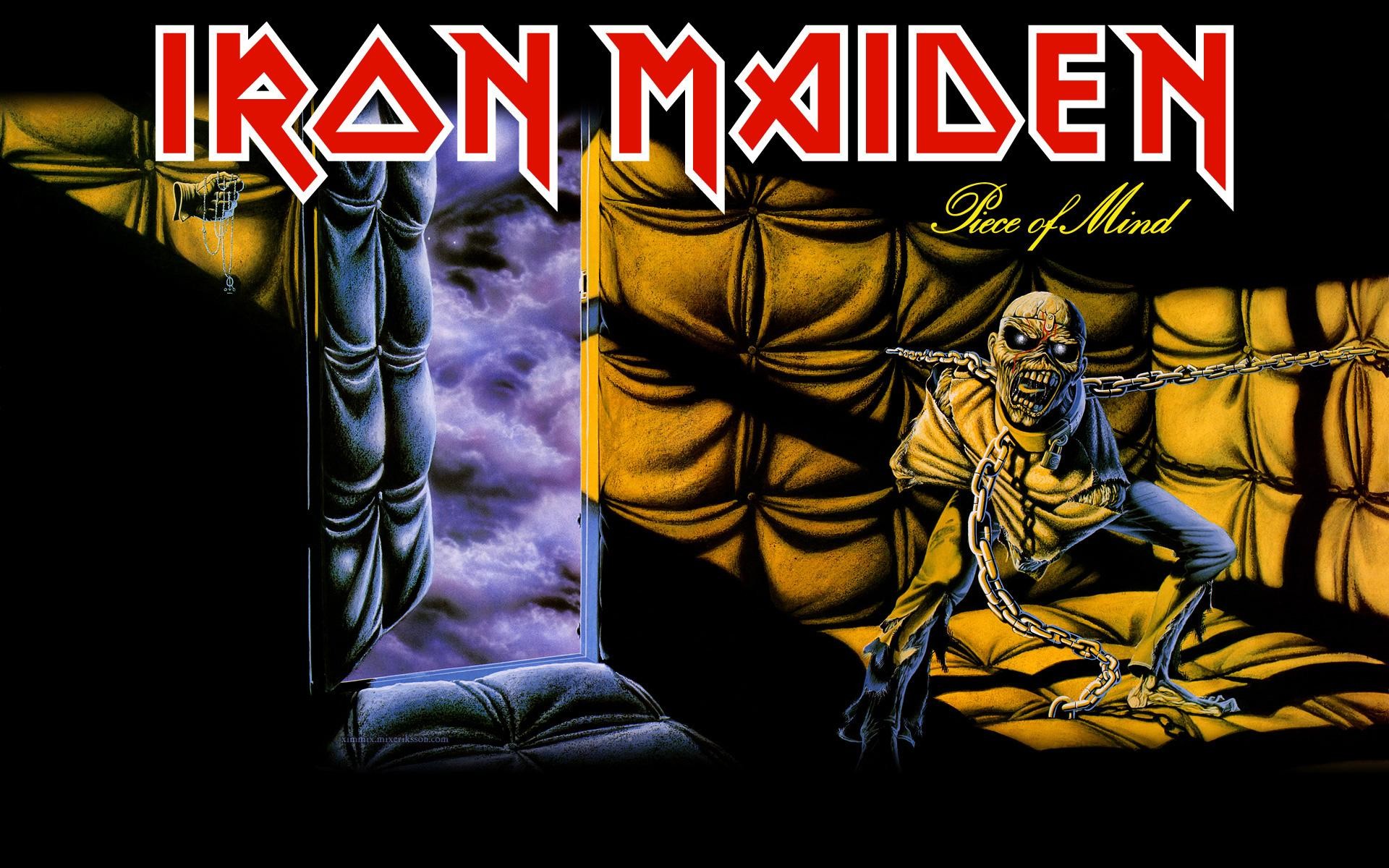 Айрон мейден лучшие песни. Iron Maiden piece of Mind 1983. Постеры группы Iron Maiden. Эдди 1983 Iron Maiden. Айрон мейден плакаты.