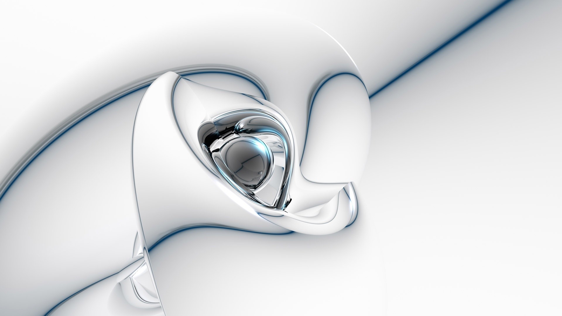 3D Abstract White Wallpapers 1920x1080