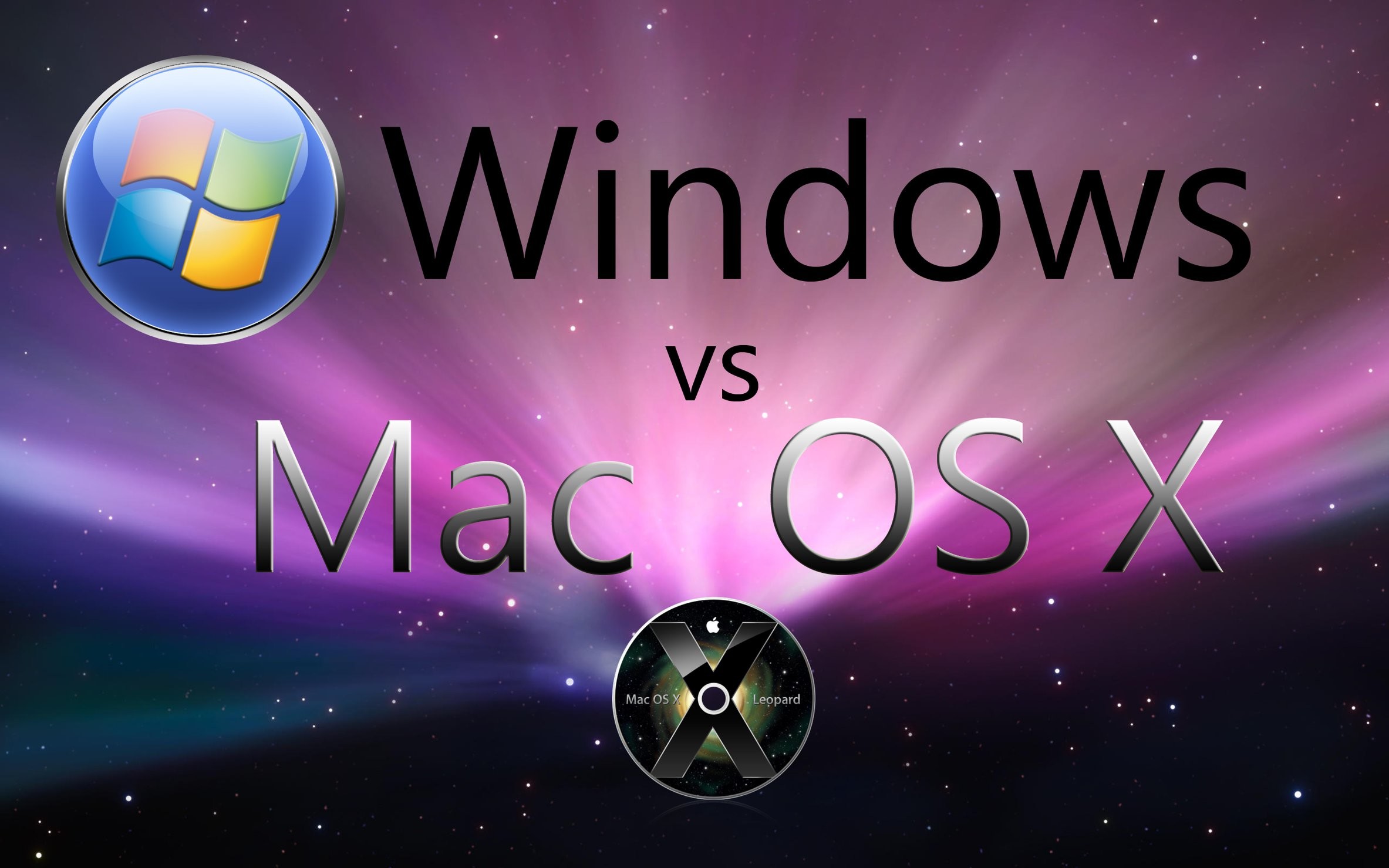 mac vs pc wallpaper