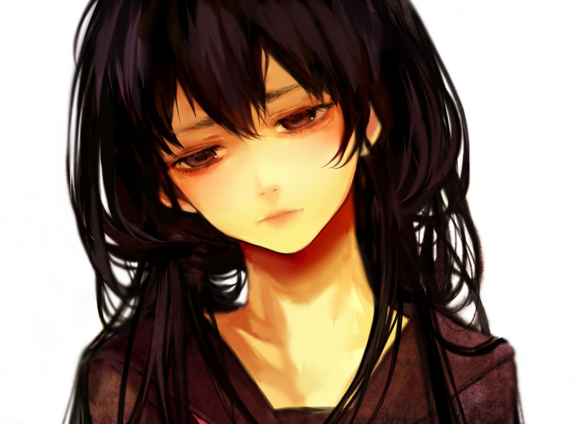 Sad Anime Faces Wallpapers 64 Pictures