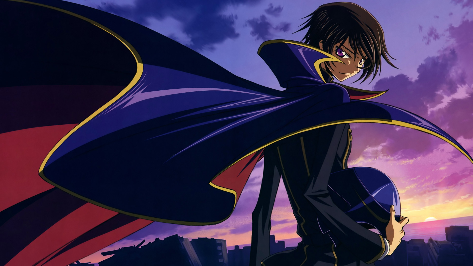 Download Lelouch Lamperouge In Black Wallpaper