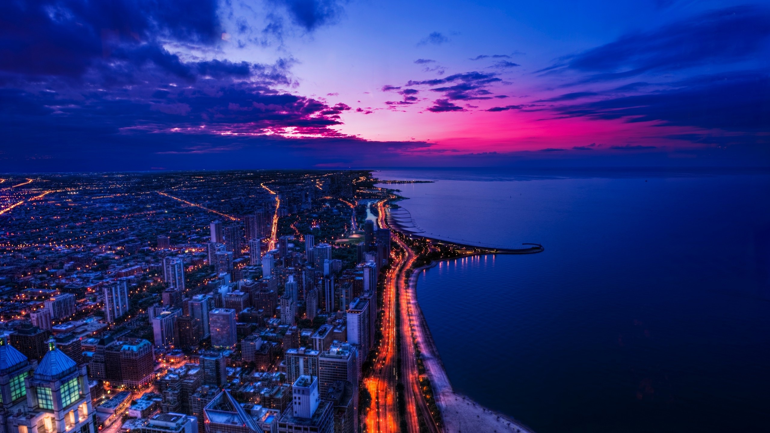 Chicago Sunset Wallpapers 2560x1440