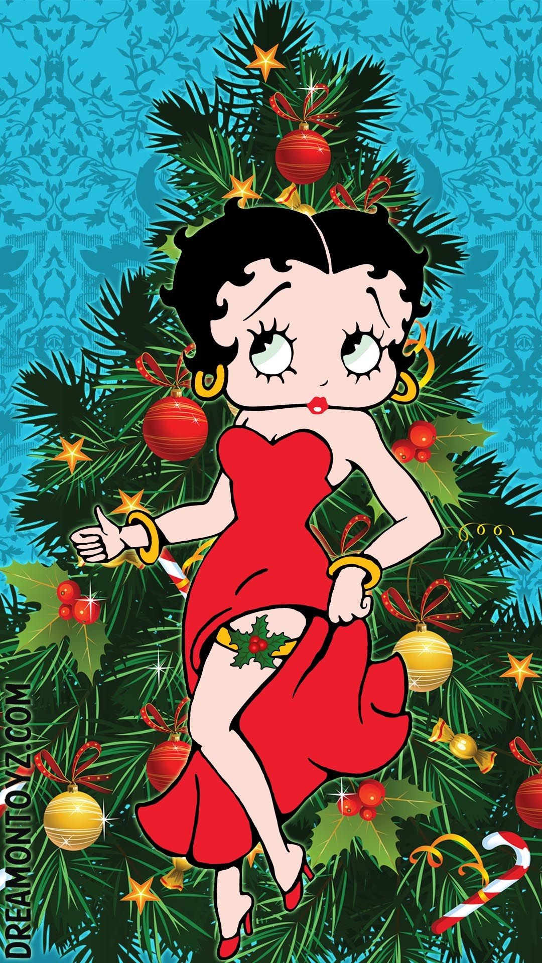 Betty Boop Christmas Wallpaper.