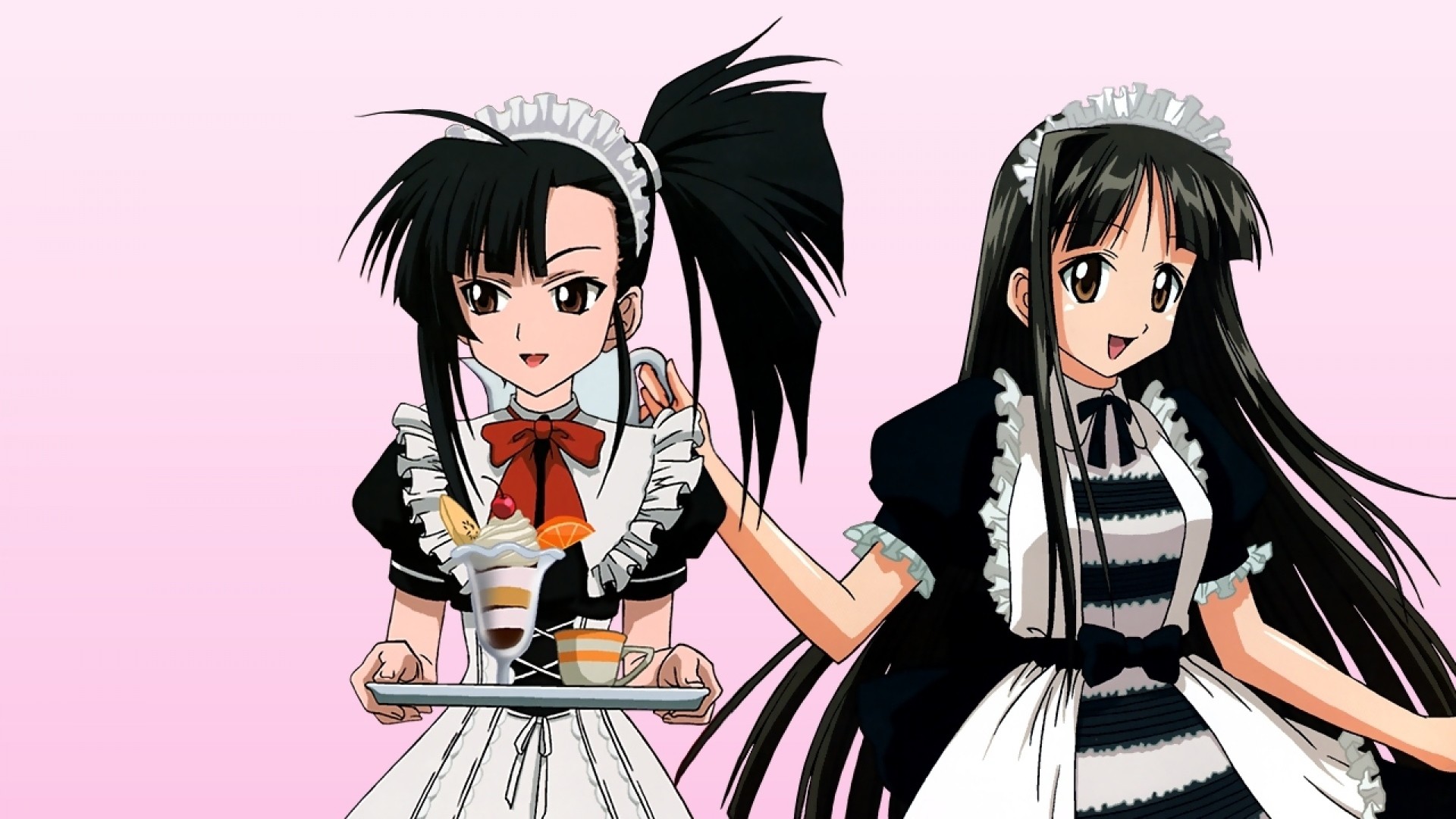 1920x1080 Wallpaper mahou sensei negima, konoe konoka, sakurazaki setsuna,  girls, maids 1920x1080