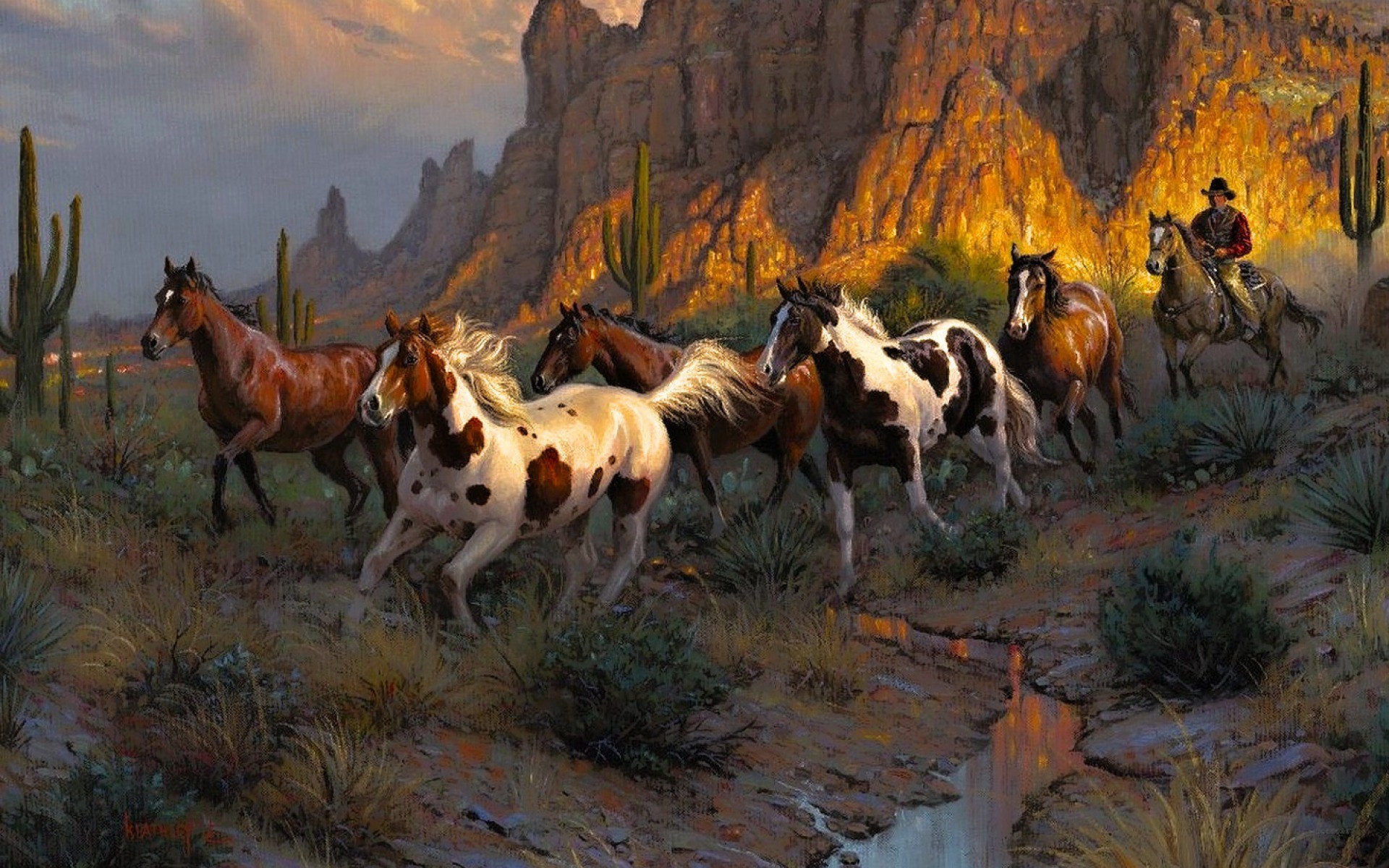 ... Next: Cowboy Wild Horses Desert. Category: Animals wallpapers 1920x1200
