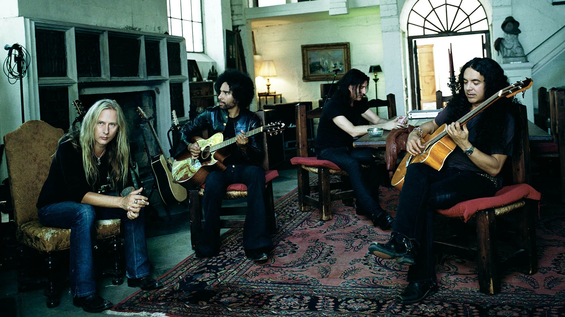 alice in chains, room, guitars 1920x1080