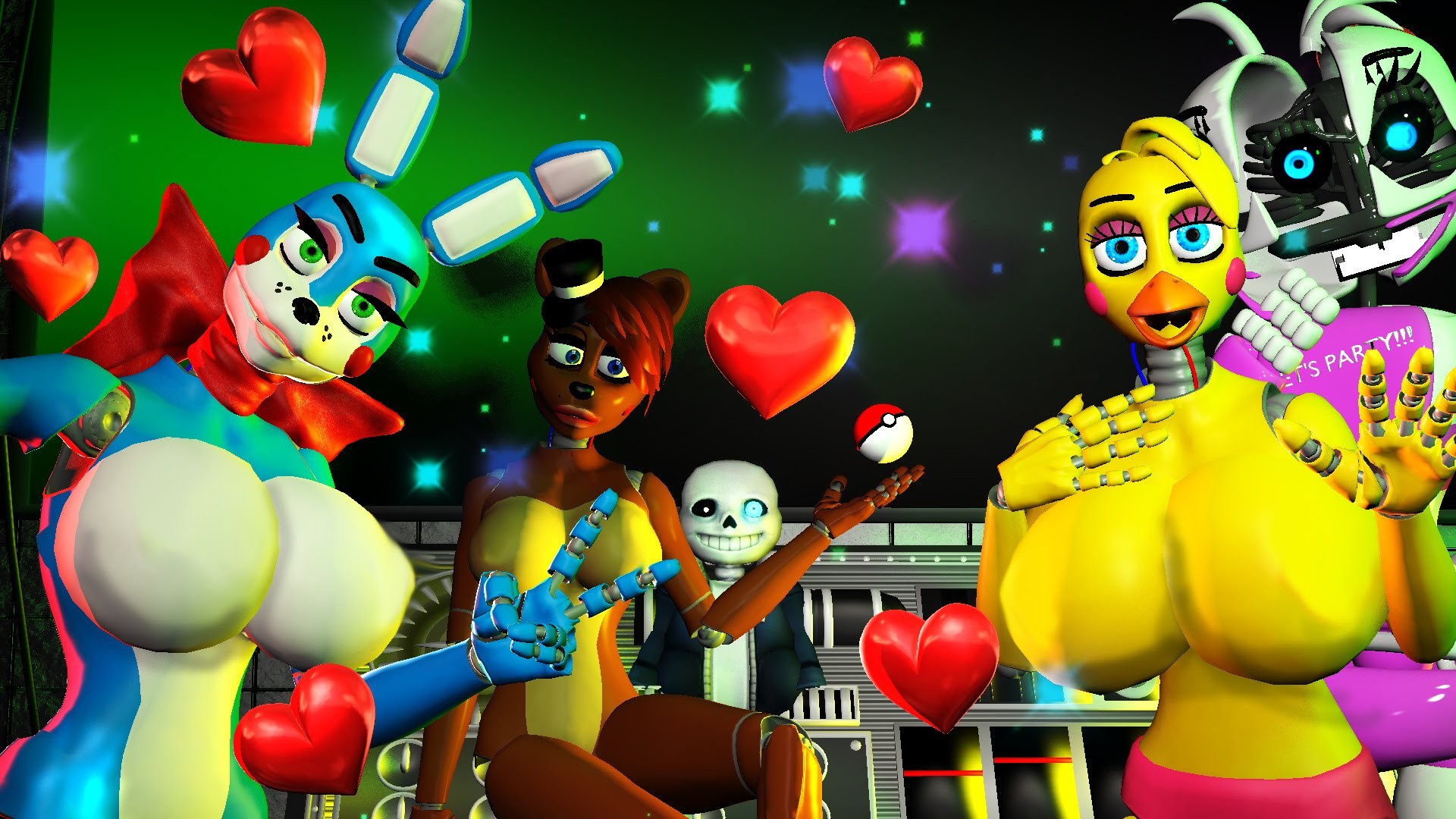 Five nights at anime sister location jumplove compilation sfm 1920x1080.