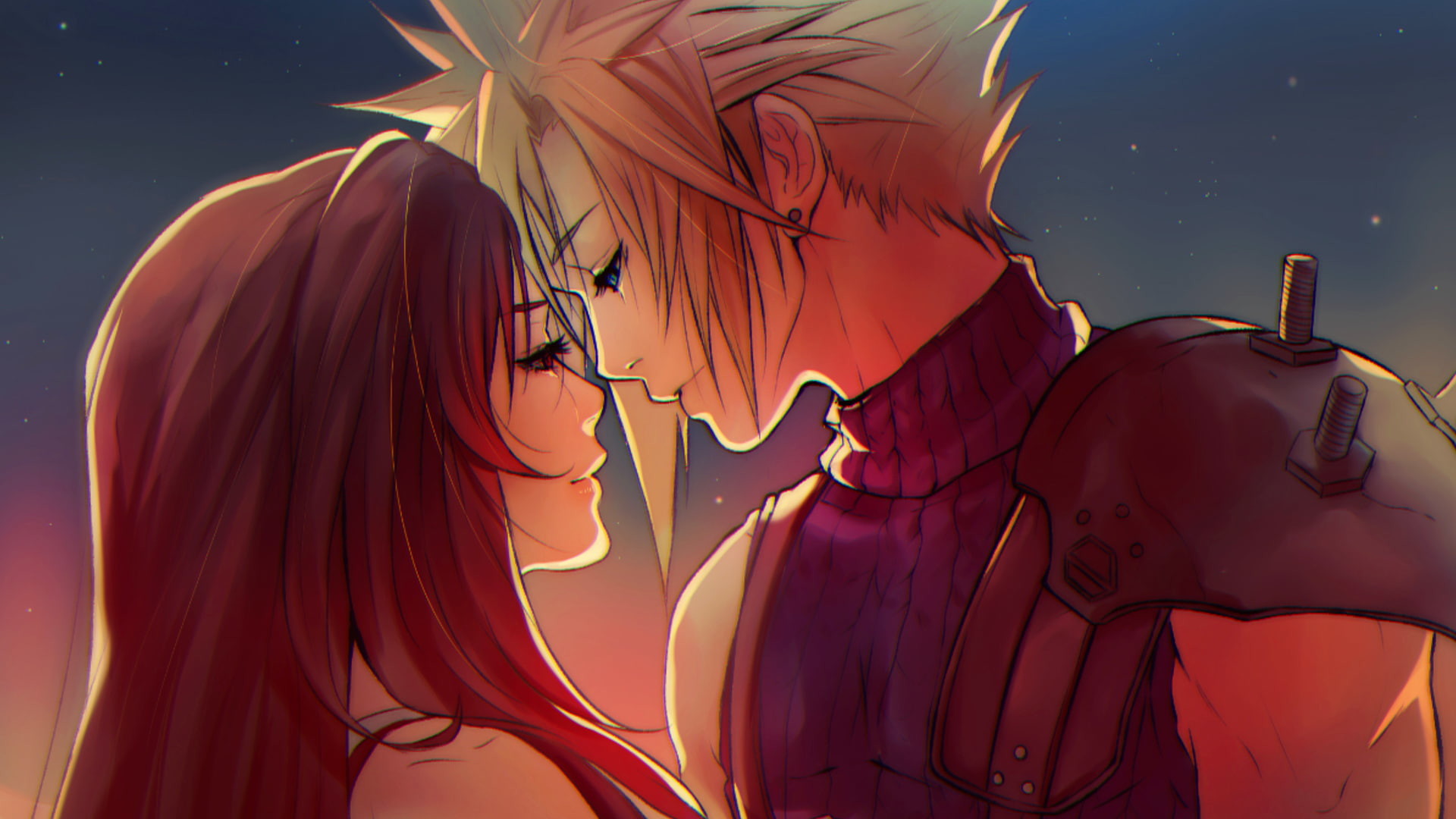 Final Fantasy, Cloud Strife, Tifa Lockhart 1920x1080