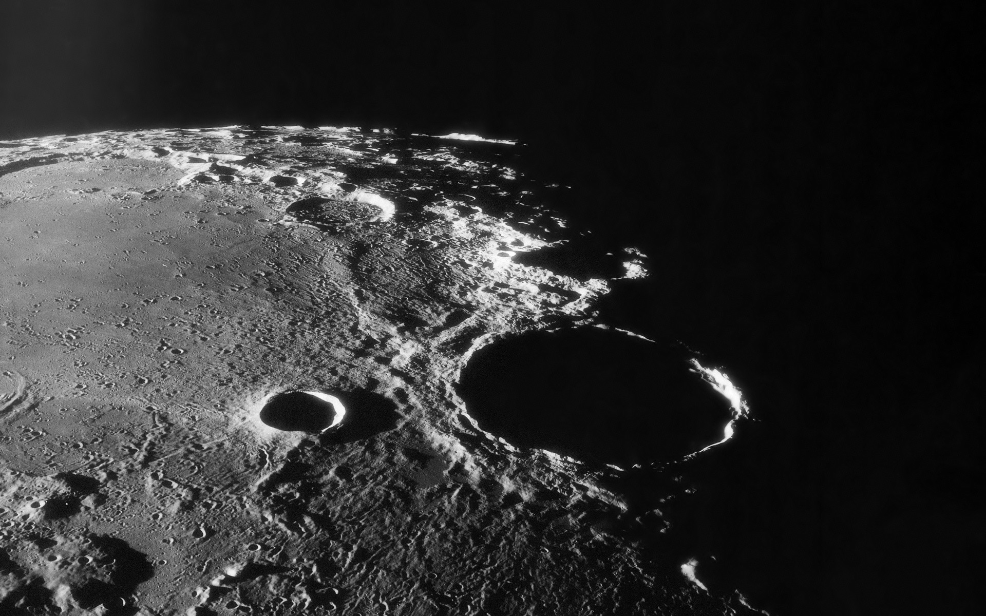Moon Craters iPad Wallpaper Recent Images - Lunar April 2009 ... 1920x1200