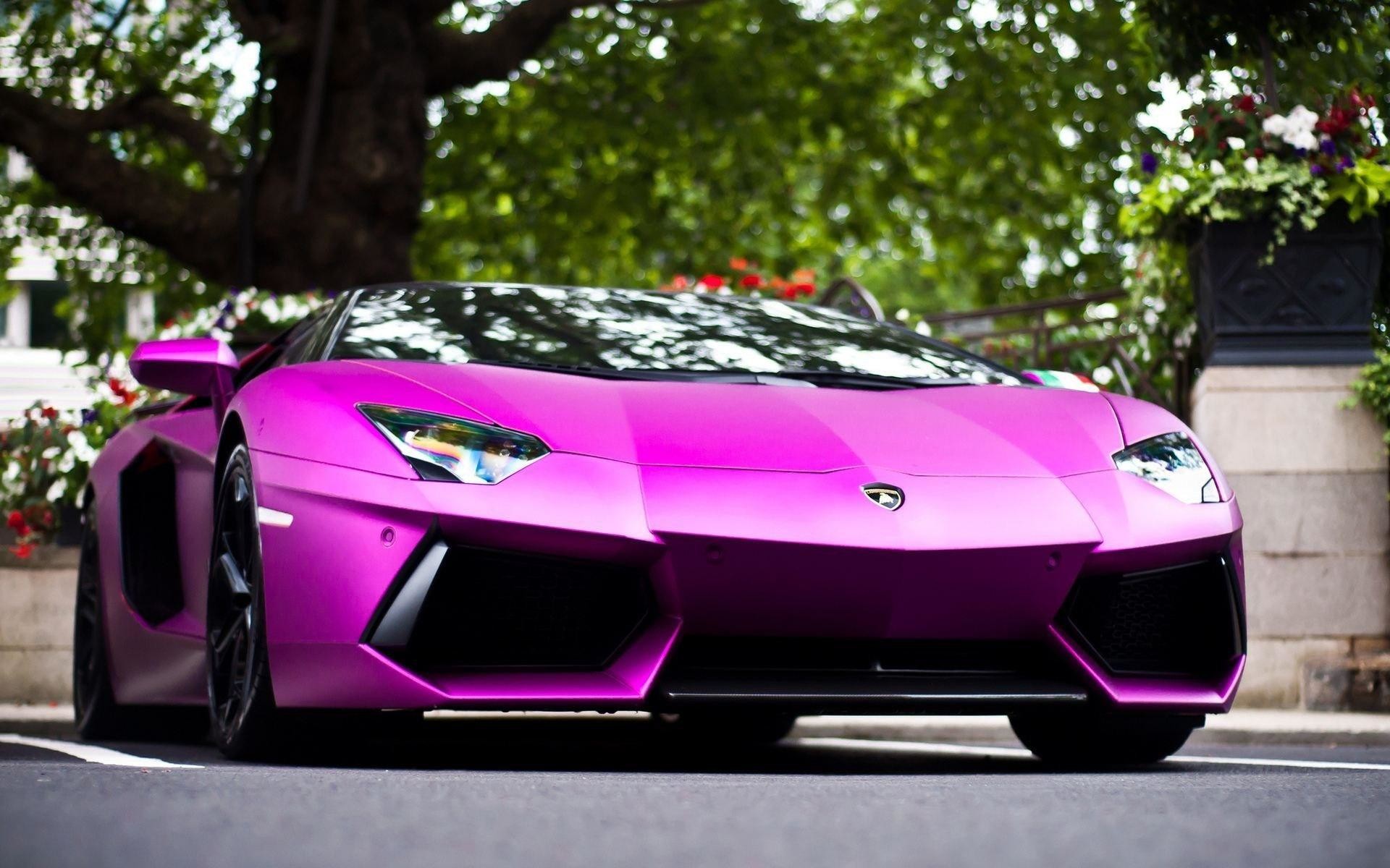 Pink Car with Four Headlights Live Wallpaper  free download