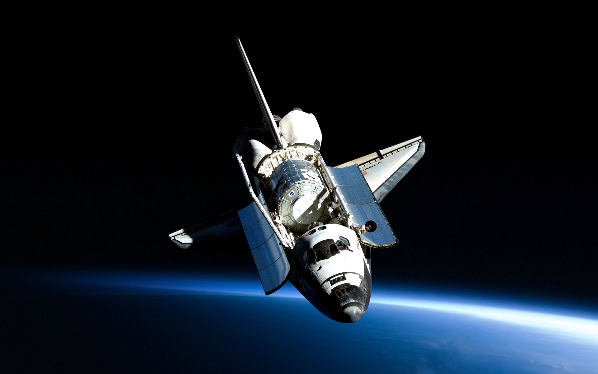 Shuttle Endeavour at ISS  Free Space Wallpaper on Sea and Sky