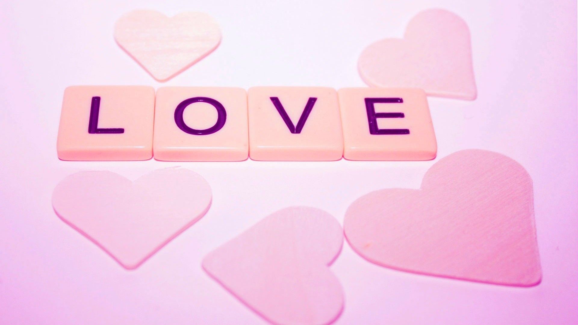 love pink wallpaper hd for desktop 1920x1080