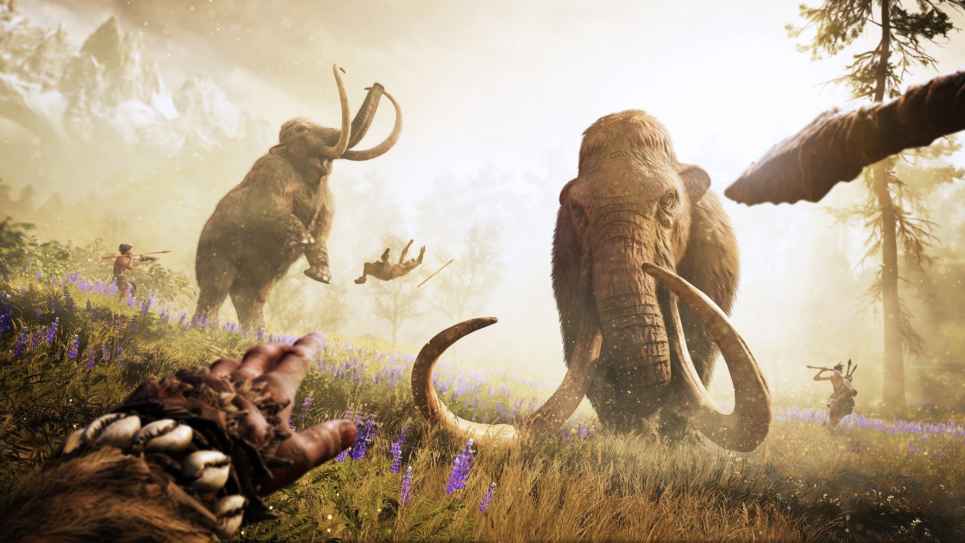 Wallpaper Far Cry Primal Mammoth Hunt 1920x1080