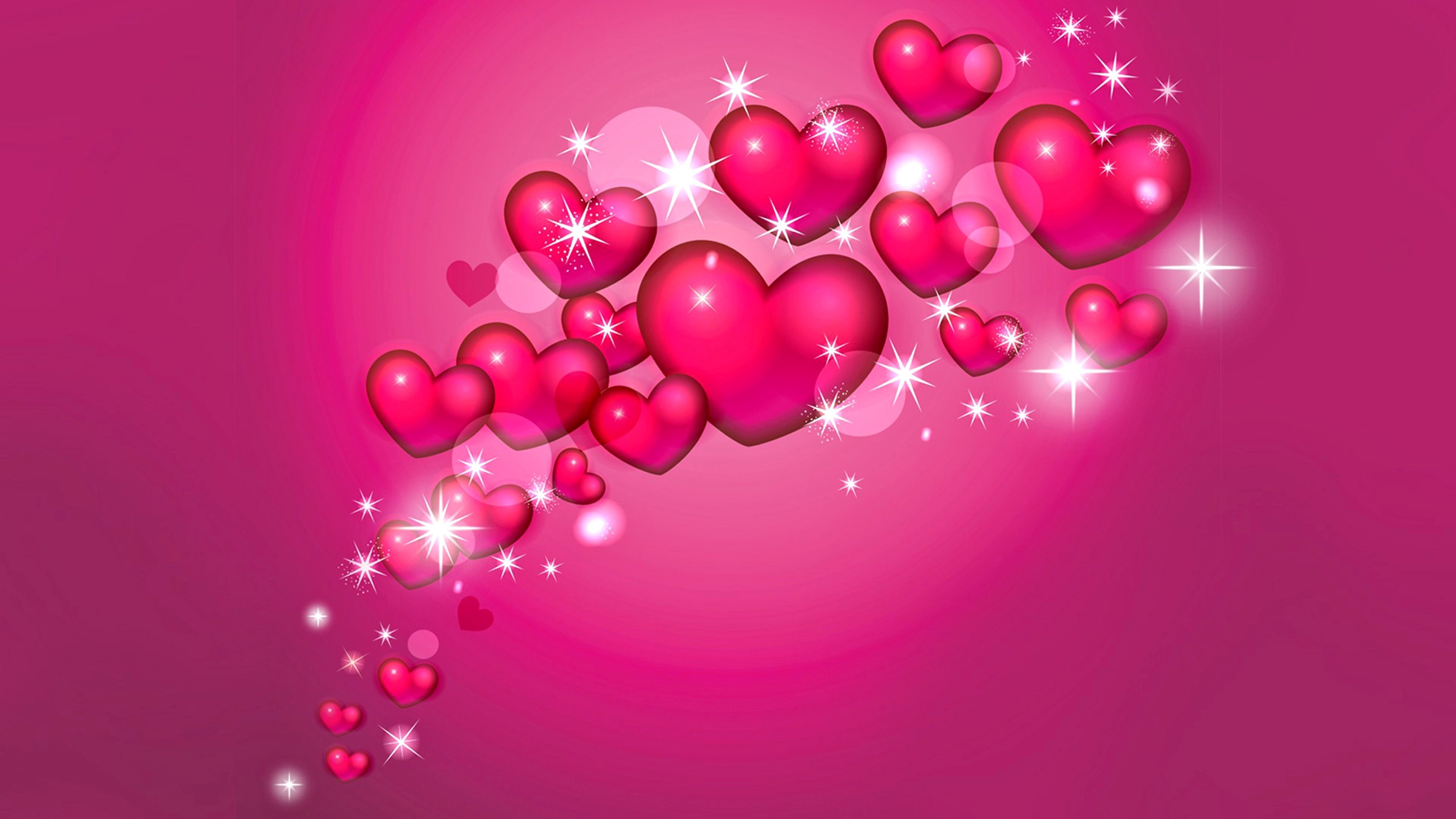 pink heart that says love