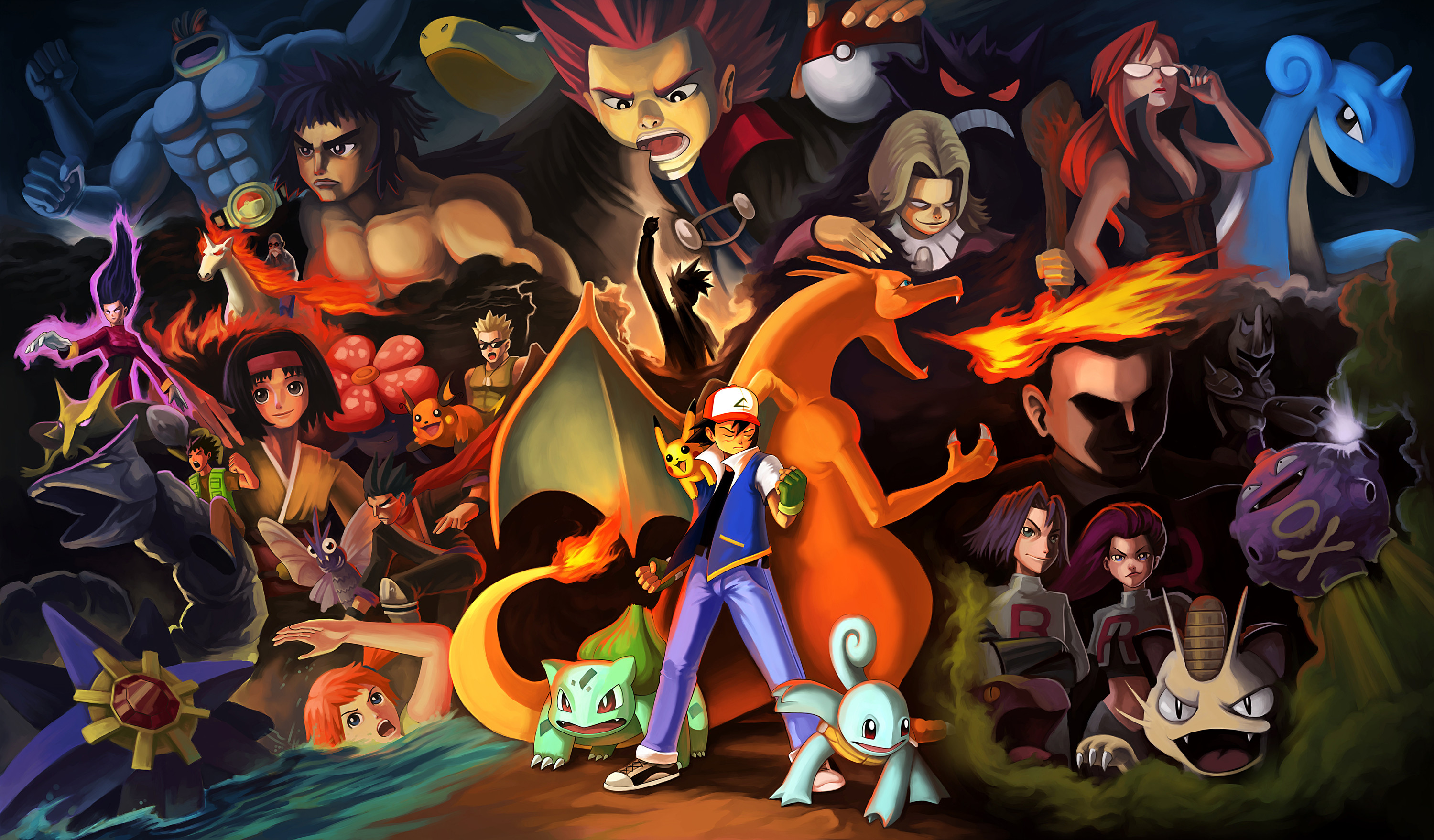 Download Fearless Friends  Ash And Pikachu Wallpaper  Wallpaperscom