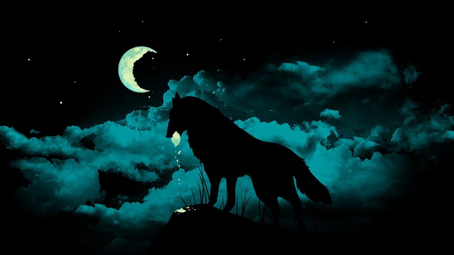 Wolf Howling At The Red Moon Wallpaper 62 Pictures