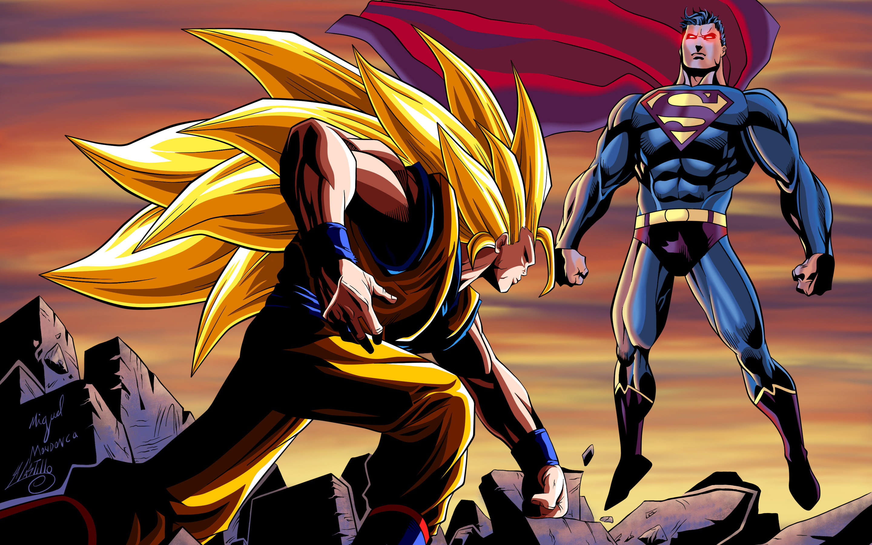 Goku vs Superman Wallpapers.