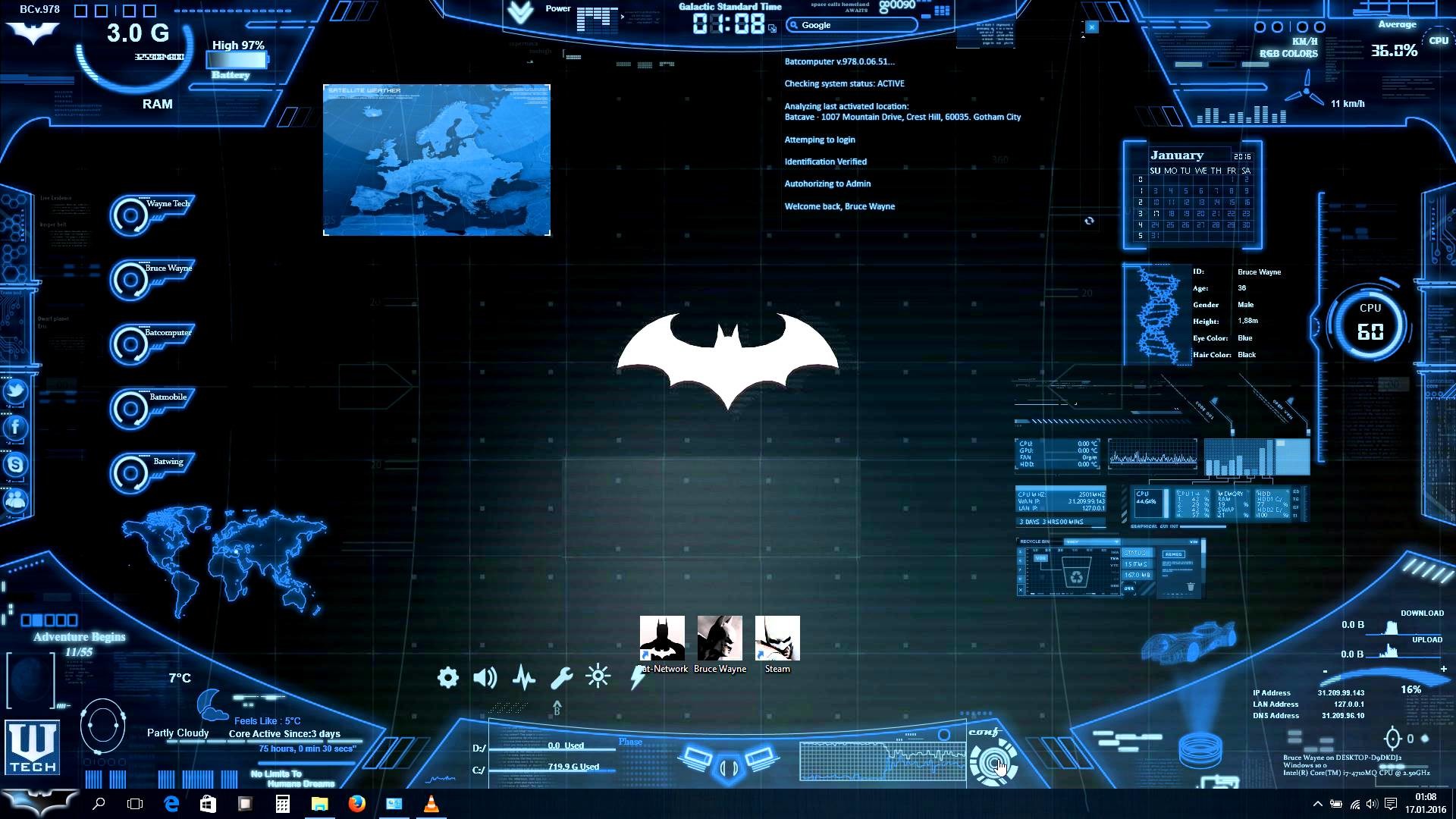 Batcave Computer Desktop Wallpaper