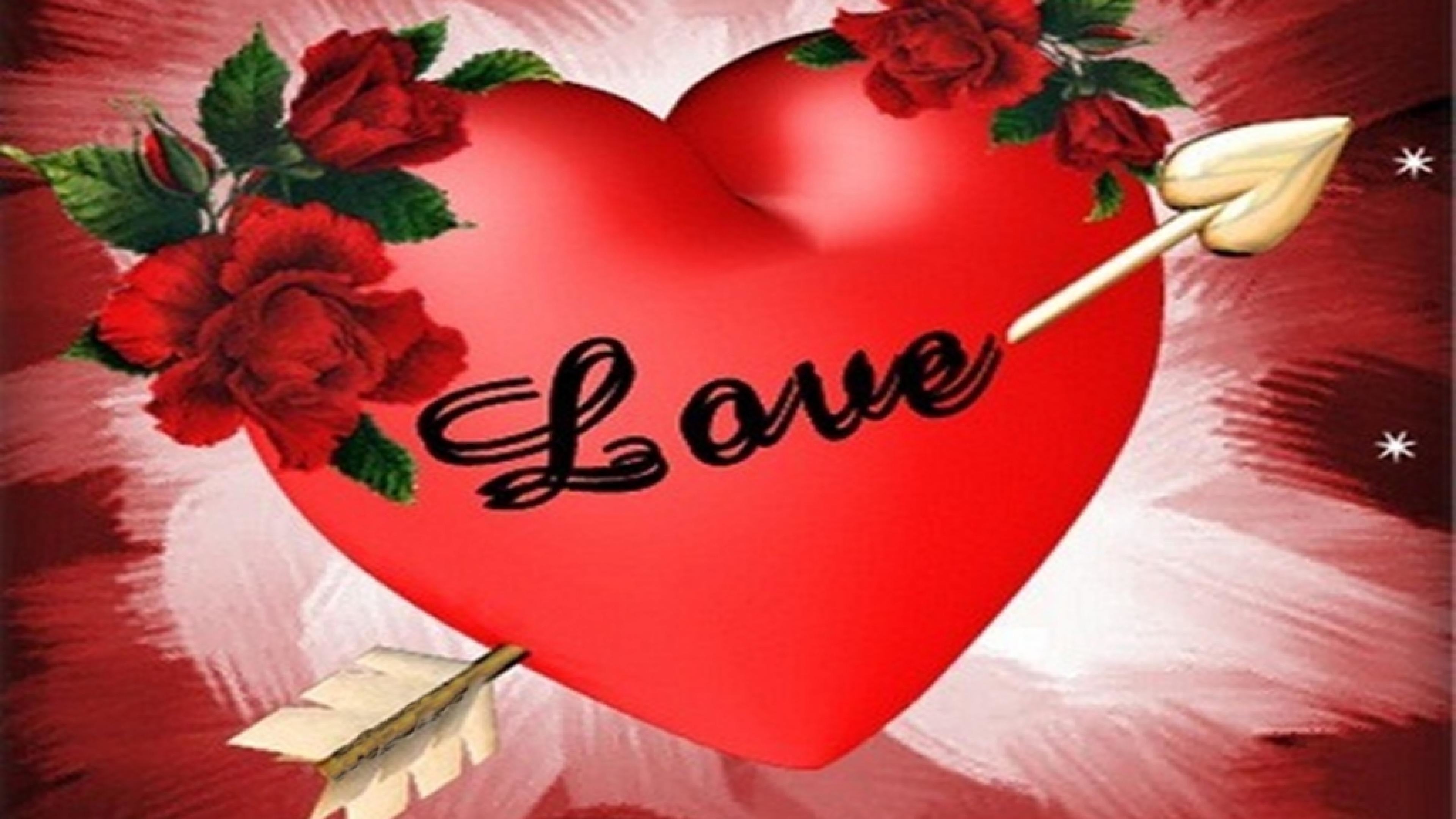 Rose and Heart love flower HD phone wallpaper  Peakpx