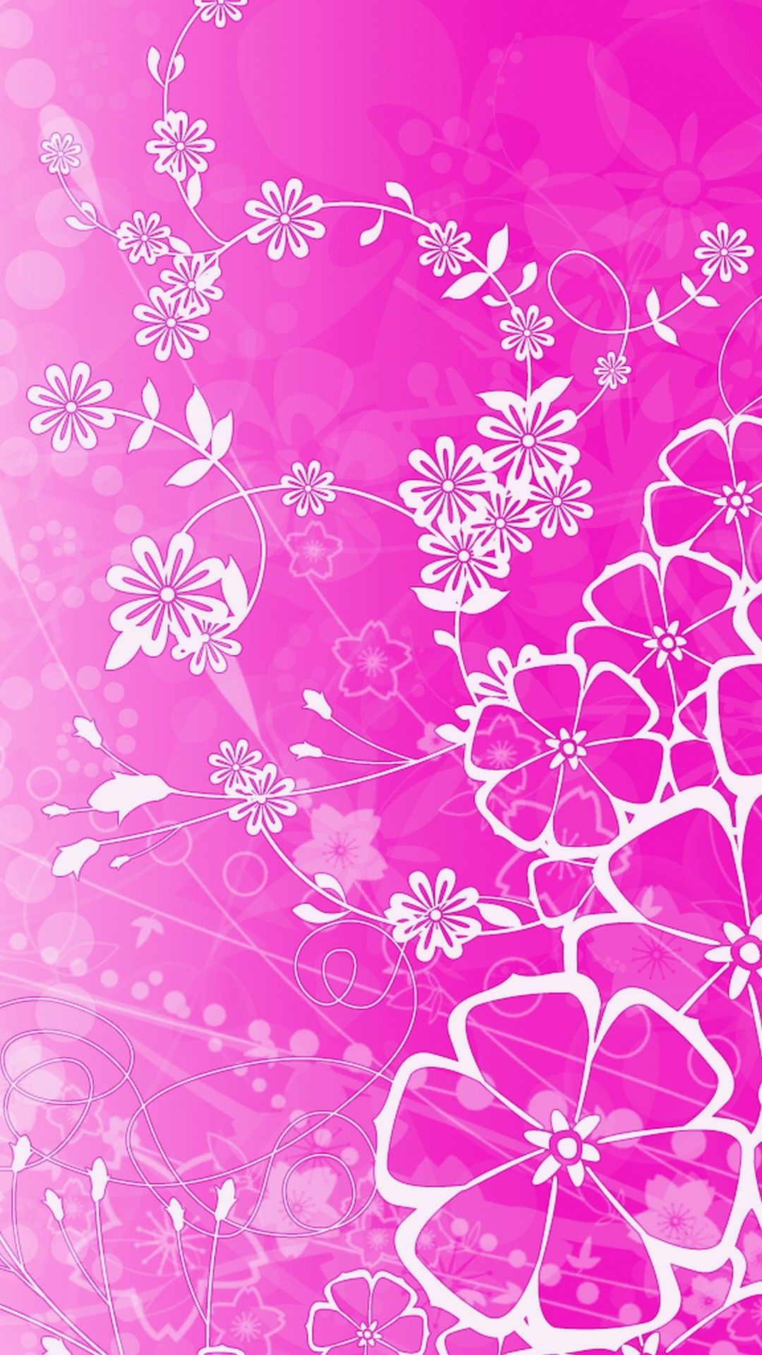iPhone Cute Flower Pink Background - Best iPhone Wallpaper 1080x1920