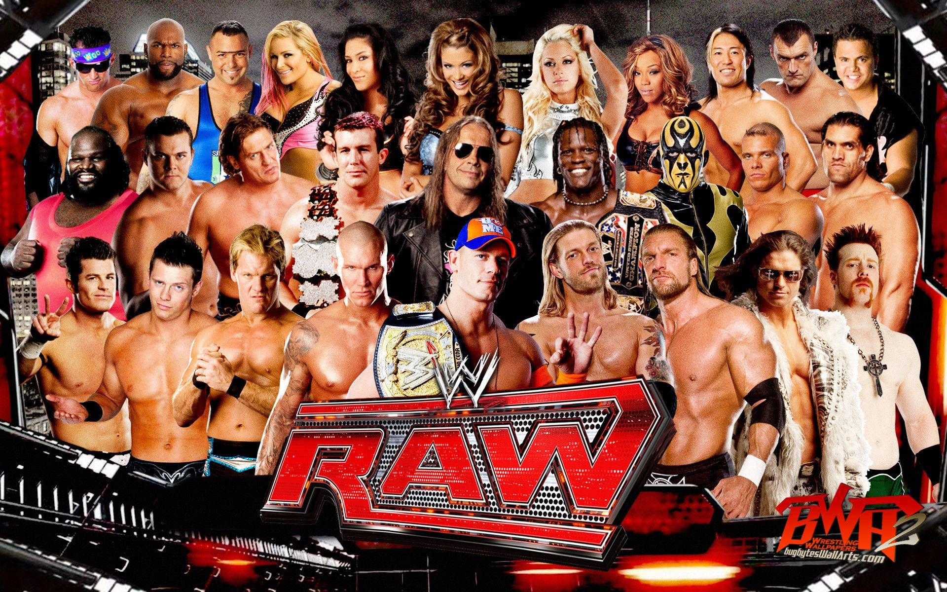 WWE Raw Superstars 2018 Wallpaper.