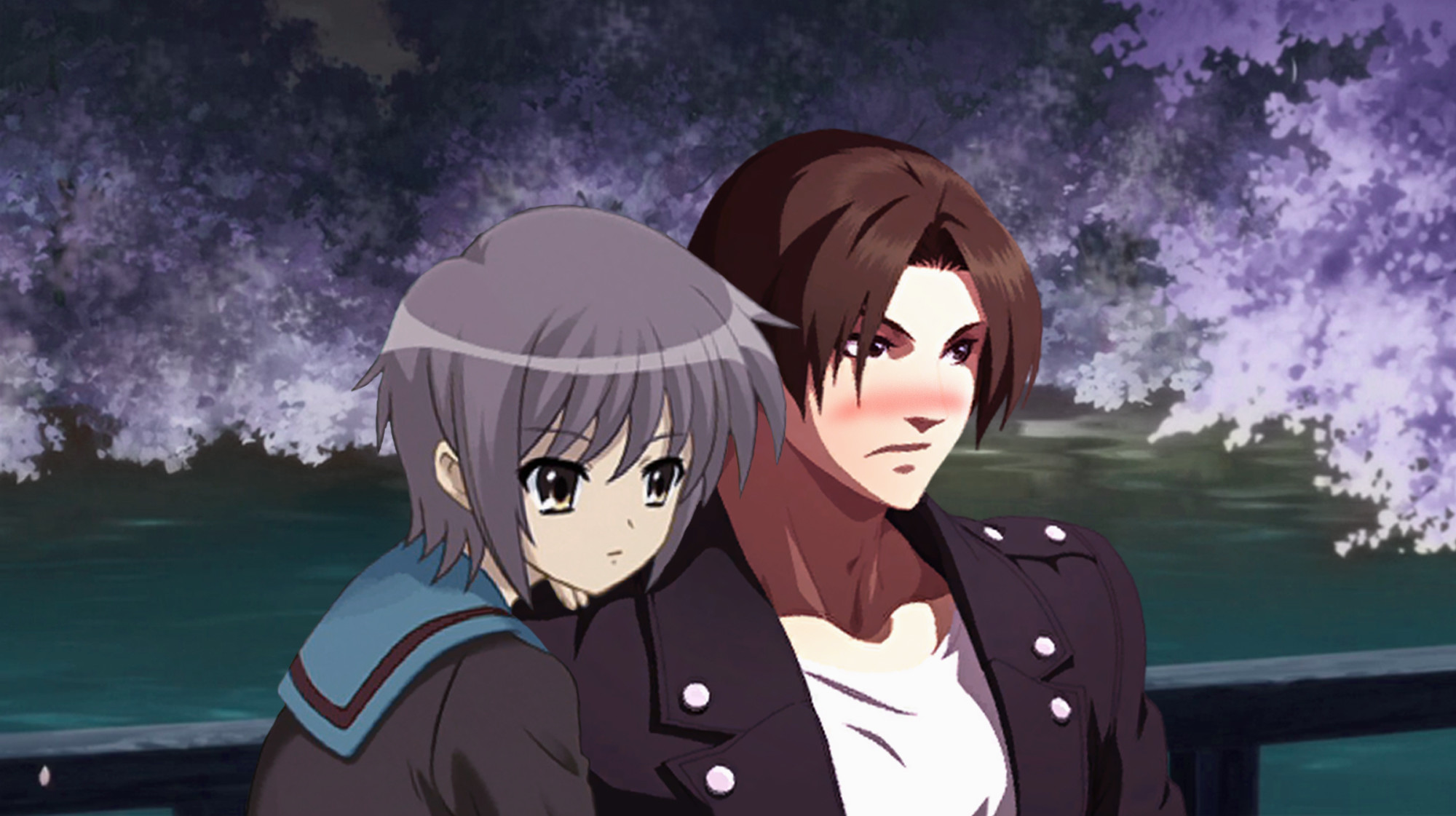 Yuki Nagato x Kyo Kusanagi by KyoFlameAshHylden 2000x1121