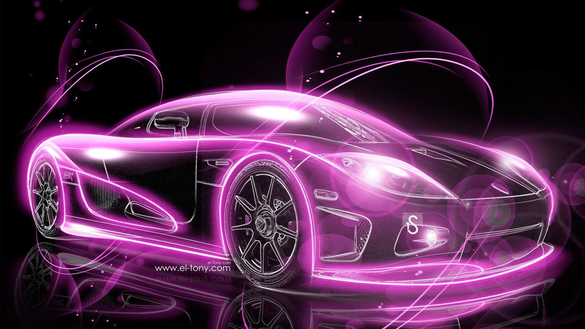 Neon Car Wallpaper 4k