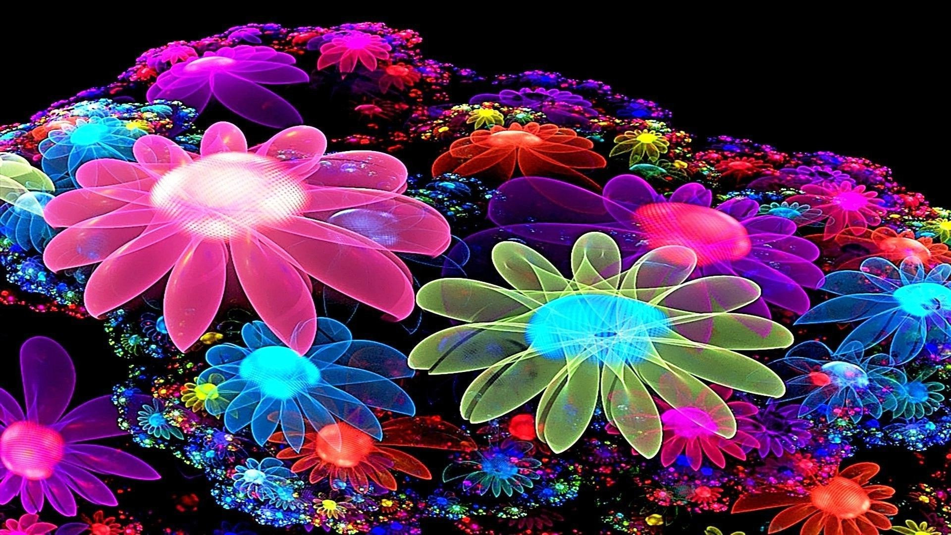 Hd Floral Wallpapers Wallpapers For Desktop Background 3d Illustration Of  Bright Fuchsia Fractal Floral Pattern In Dark Tunnel As Abstract Background  Hd Photography Photo Background Image And Wallpaper for Free Download