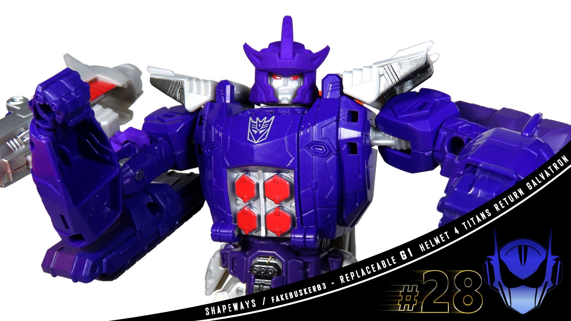 Shapeways Fakebusker83 Replaceable G1 Helmet for Transformers Titans Return  Galvatron video review - YouTube 1920x1080