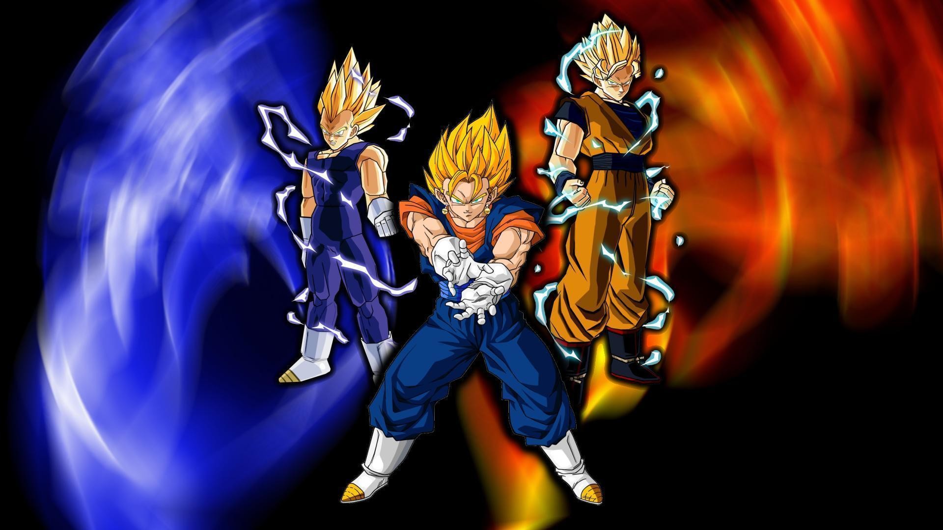 Premium Photo  Dragon ball goku and vegeta wallpaper generative ai