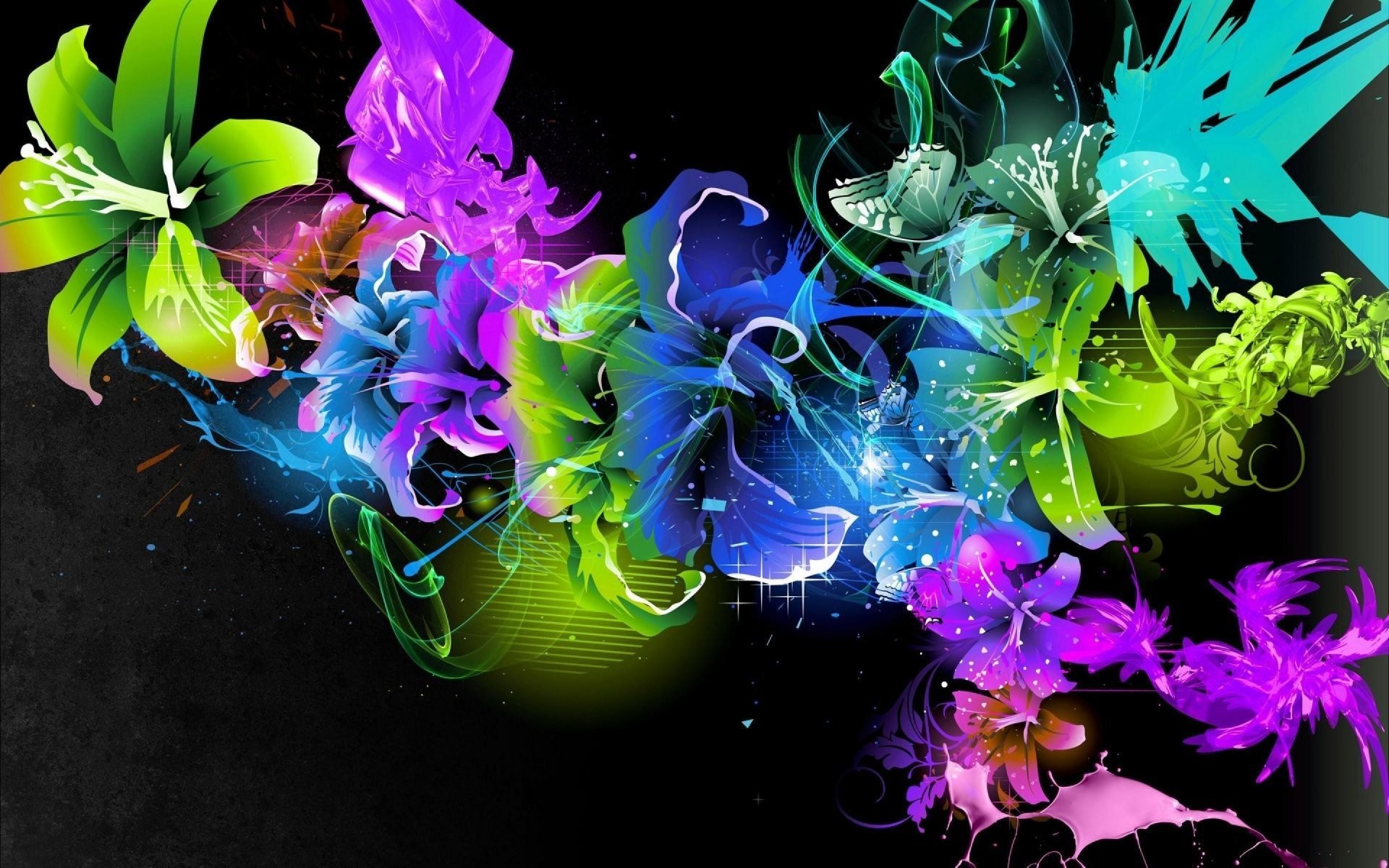 fantasy flower rainbow beautiful fantasy flower rainbow color fine beauty 1920x1200