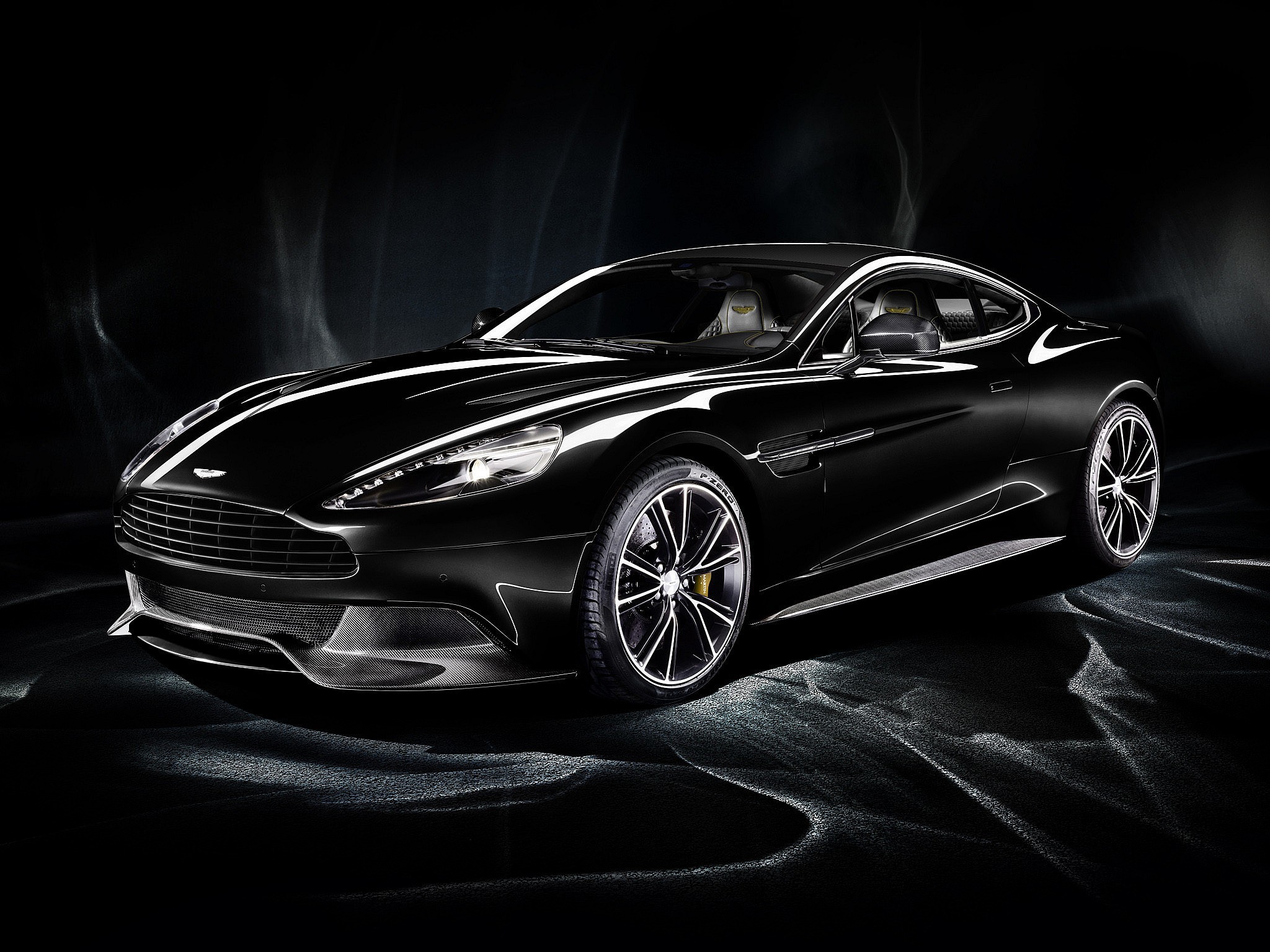 Schwarz aston martin vanquish Tapete Wallpaperlepi neu - small 2048x1536
