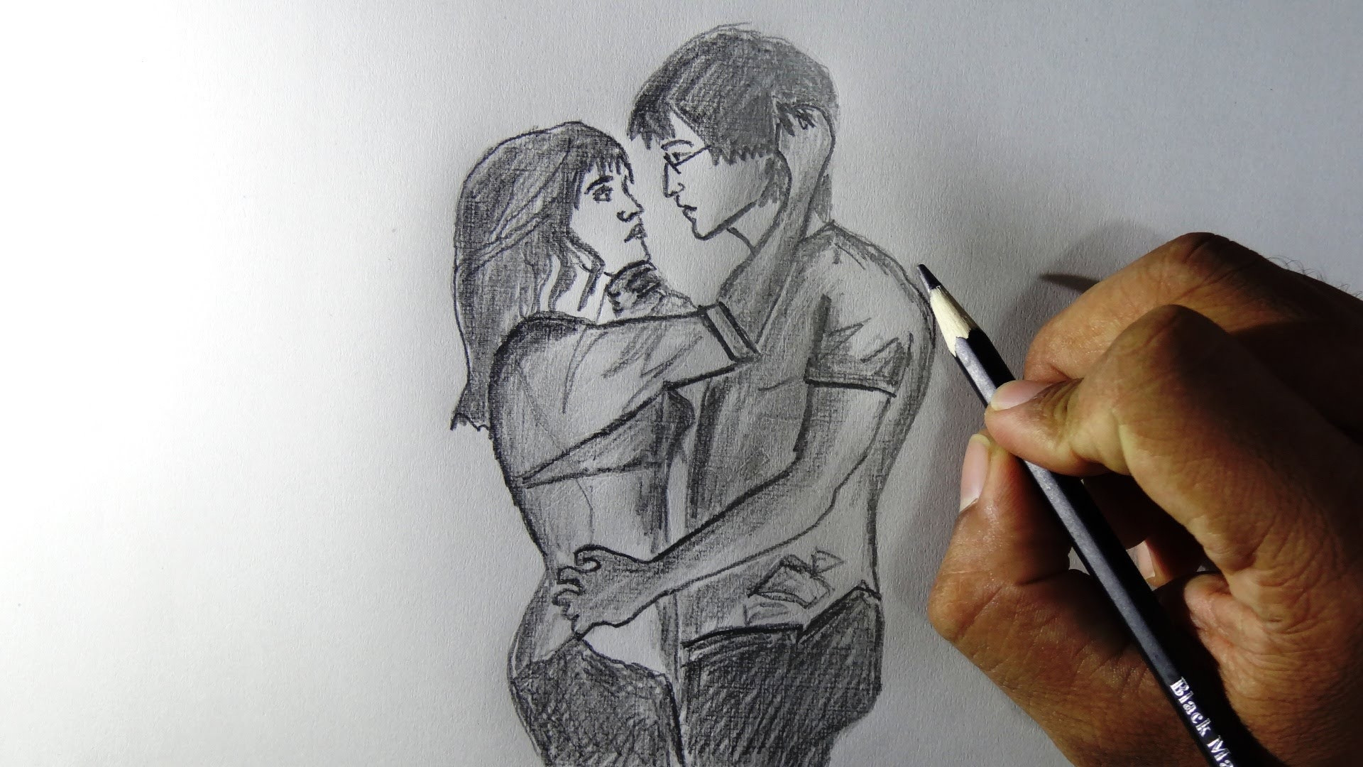 Boy and girl drawings | Pictures with a pencil for sketching