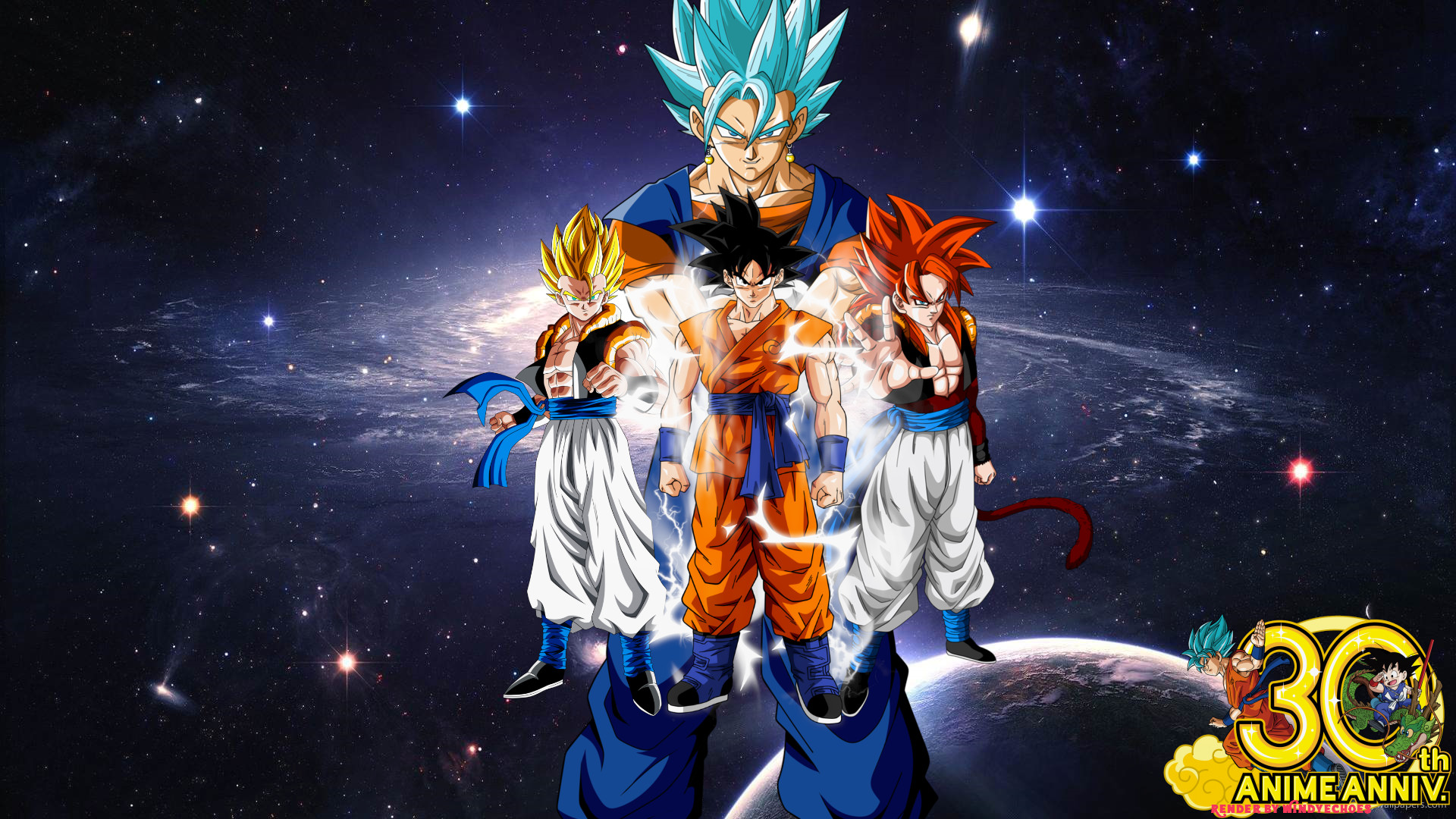 SS4 Gogeta and SS4 Vegito Wallpaper by Robzap18 on DeviantArt