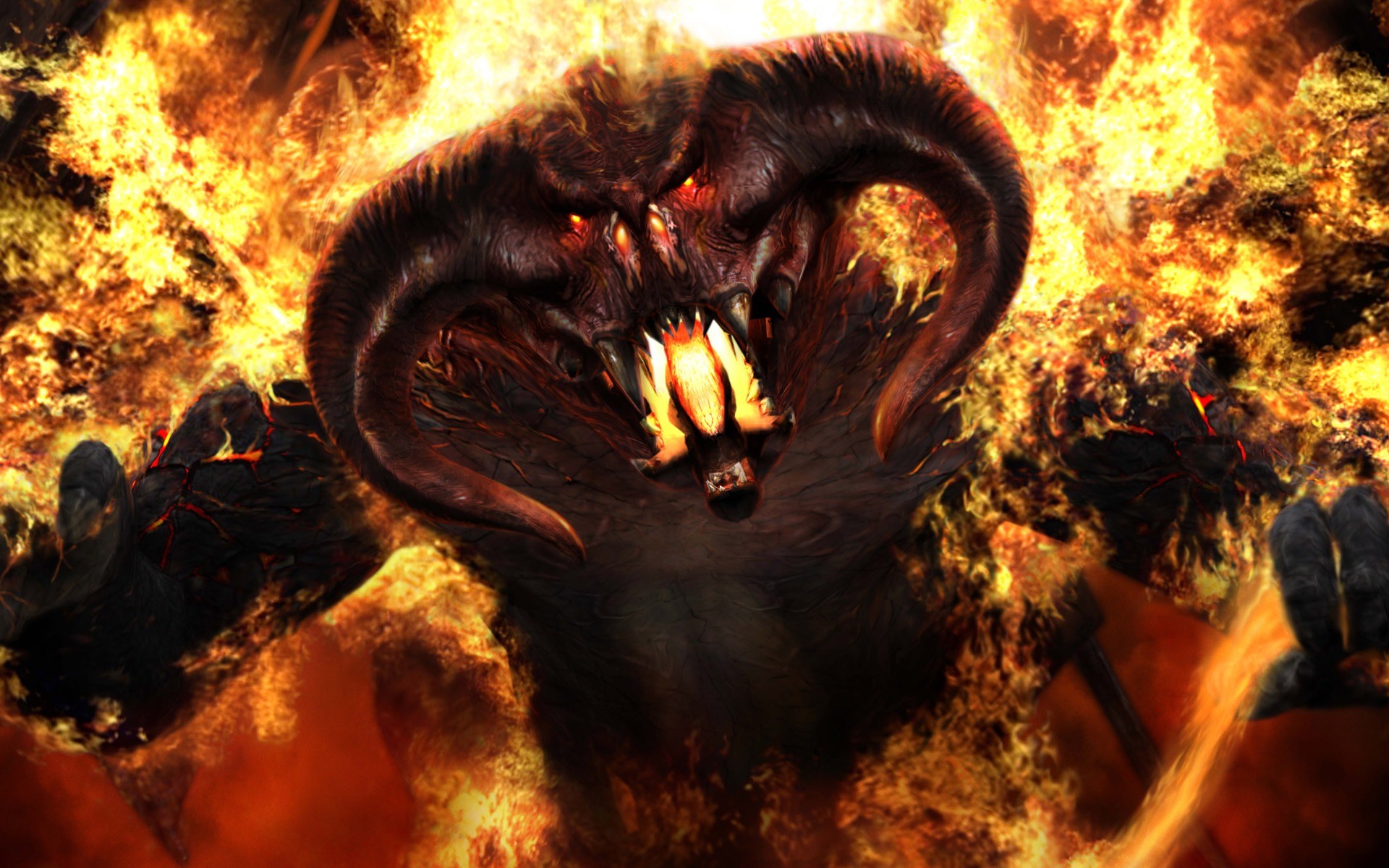 Beast On Fire Wallpaper Abstract 3D Wallpapers 1920x1200